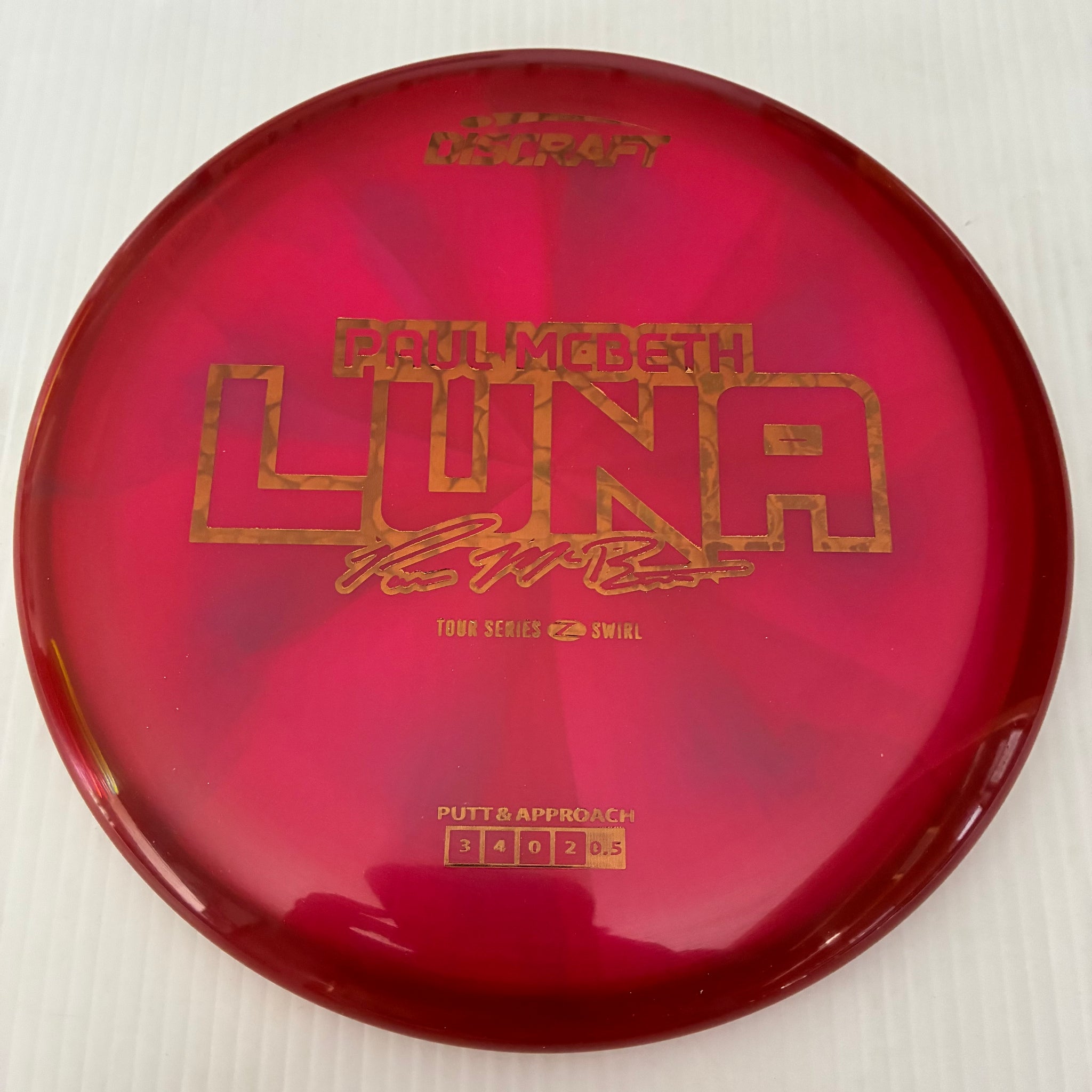 Discraft 2025 Paul McBeth Tour Series Z Swirl Blend Luna 3/4/0/2