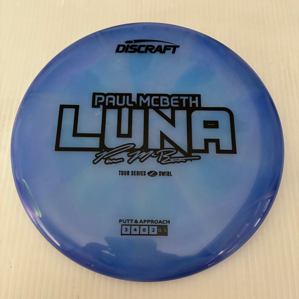 Discraft 2025 Paul McBeth Tour Series Z Swirl Blend Luna 3/4/0/2