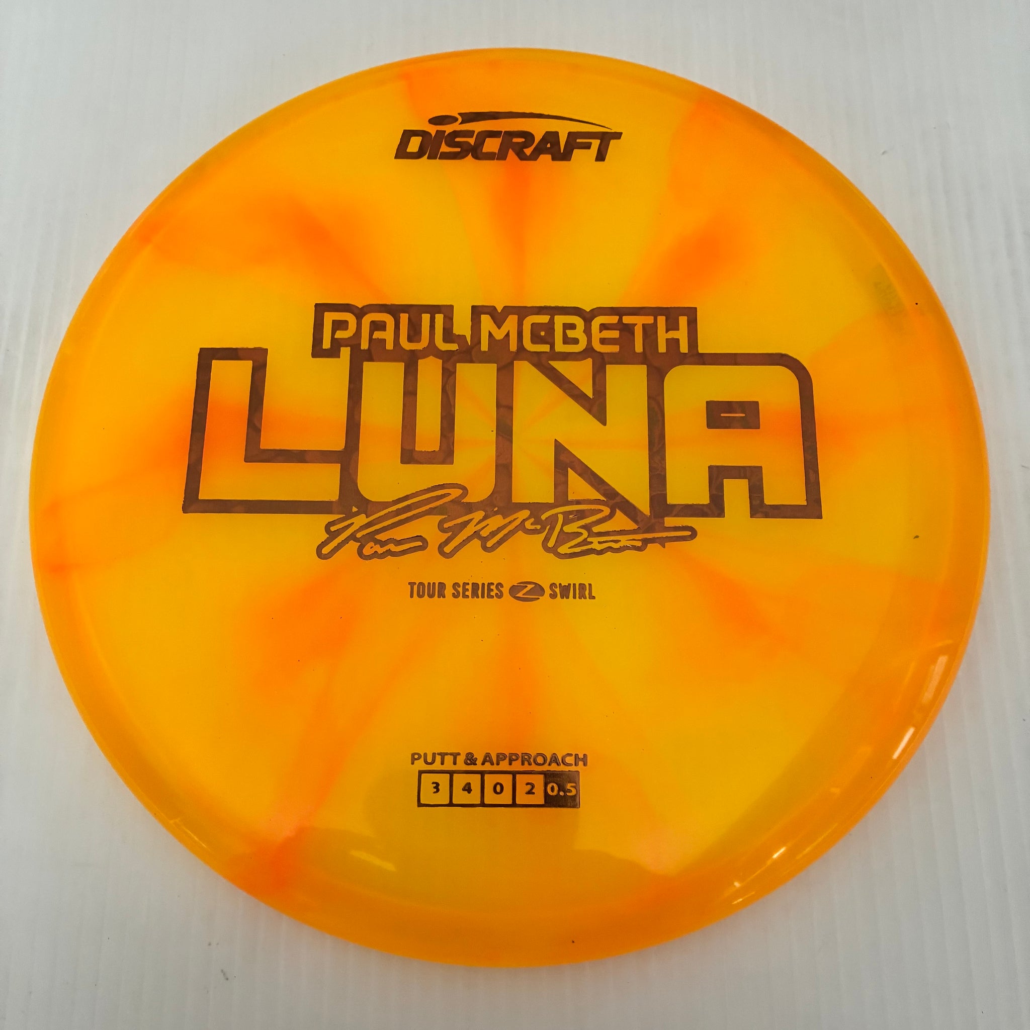 Discraft 2025 Paul McBeth Tour Series Z Swirl Blend Luna 3/4/0/2