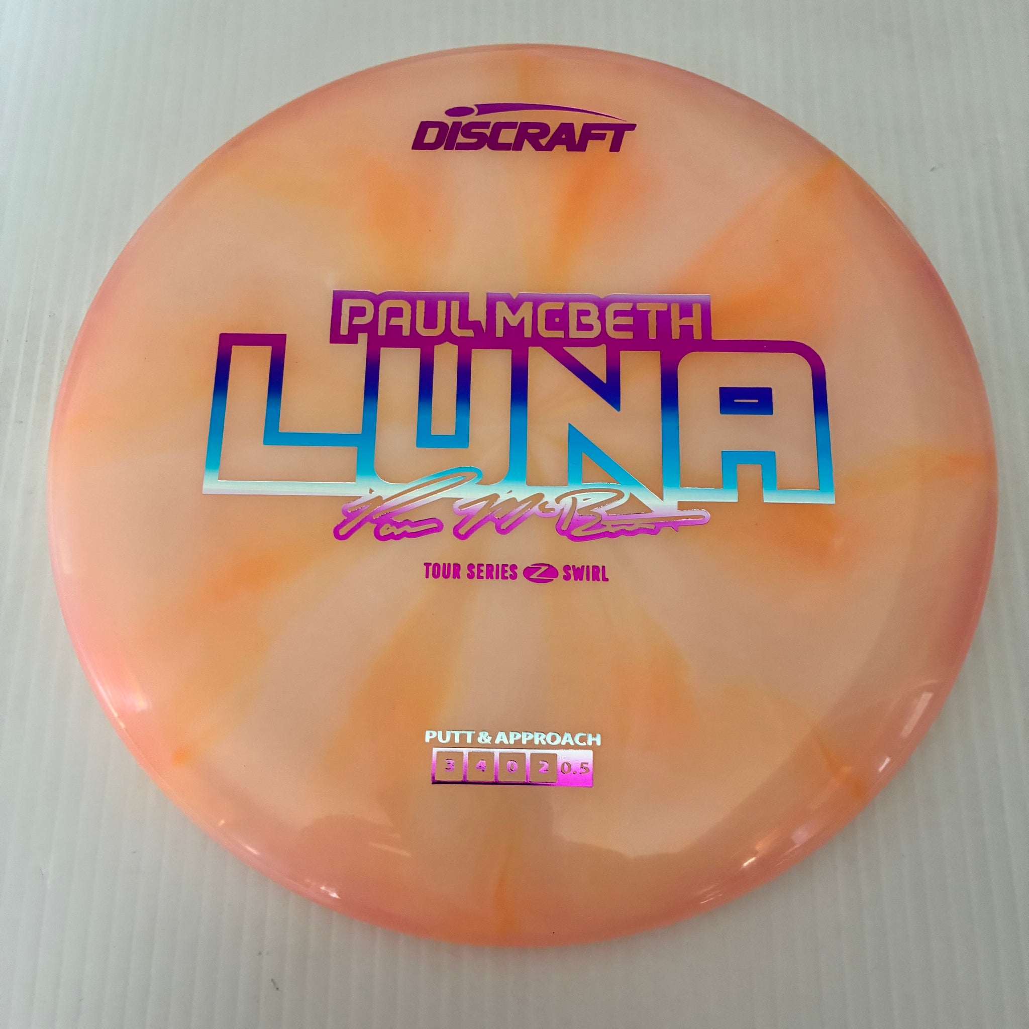 Discraft 2025 Paul McBeth Tour Series Z Swirl Blend Luna 3/4/0/2