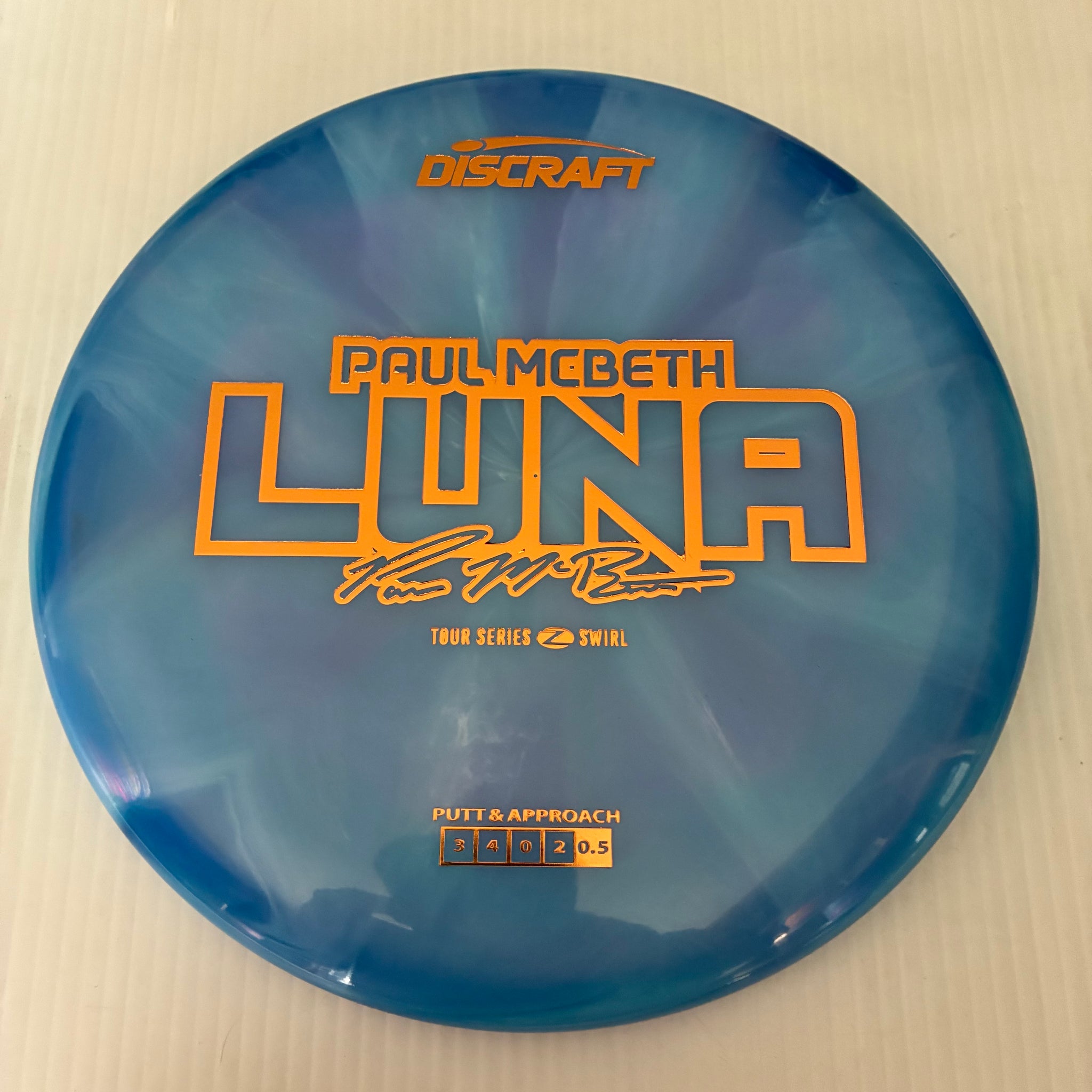 Discraft 2025 Paul McBeth Tour Series Z Swirl Blend Luna 3/4/0/2