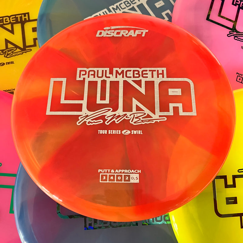 Discraft 2025 Paul McBeth Tour Series Z Swirl Blend Luna 3/3/0/3