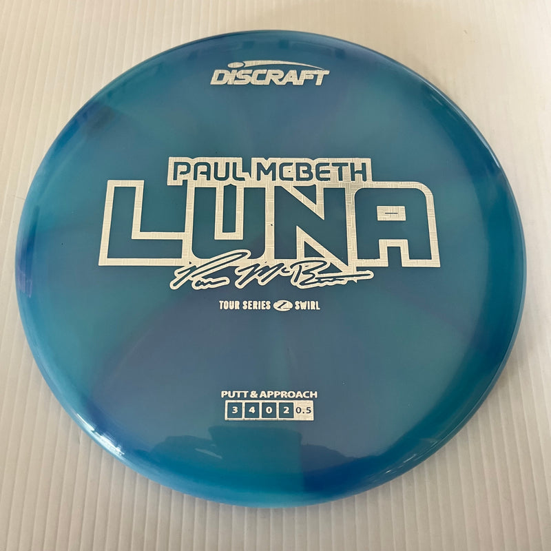 Discraft 2025 Paul McBeth Tour Series Z Swirl Blend Luna 3/3/0/3
