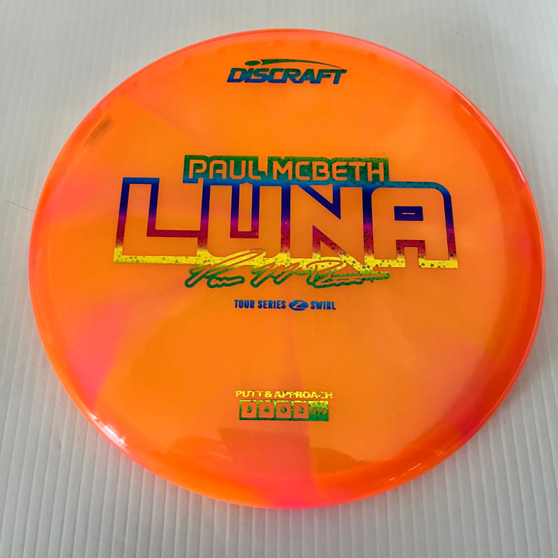 Discraft 2025 Paul McBeth Tour Series Z Swirl Blend Luna 3/3/0/3
