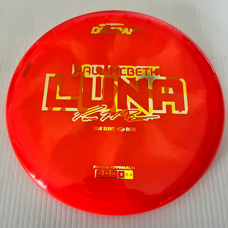 Discraft 2025 Paul McBeth Tour Series Z Swirl Blend Luna 3/3/0/3