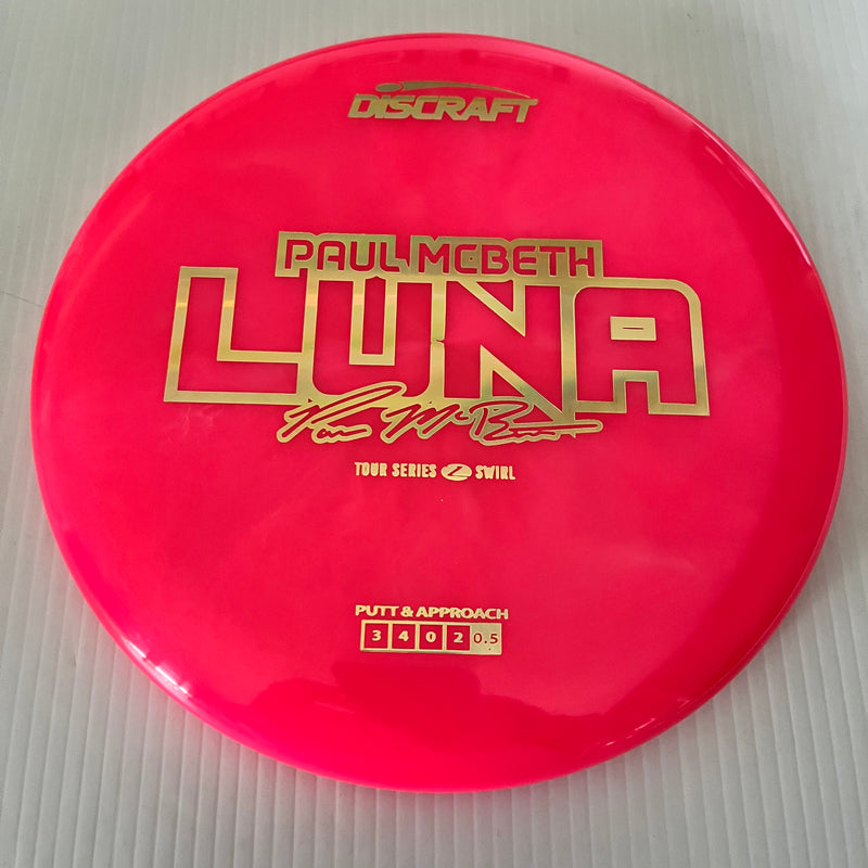 Discraft 2025 Paul McBeth Tour Series Z Swirl Blend Luna 3/3/0/3