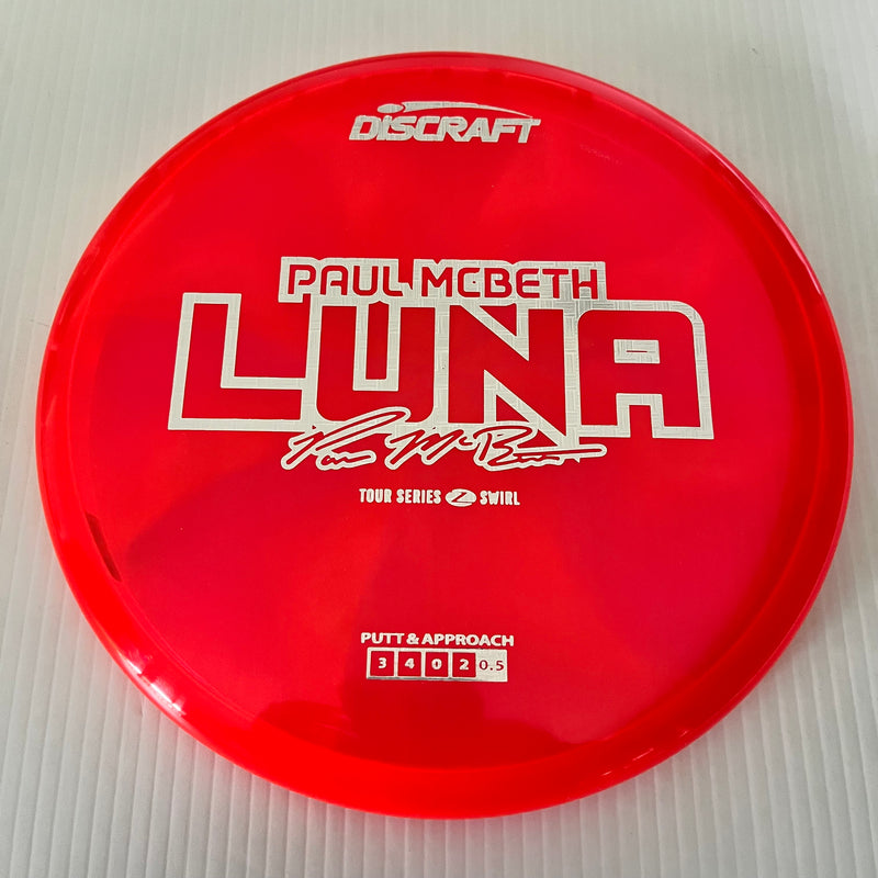 Discraft 2025 Paul McBeth Tour Series Z Swirl Blend Luna 3/3/0/3