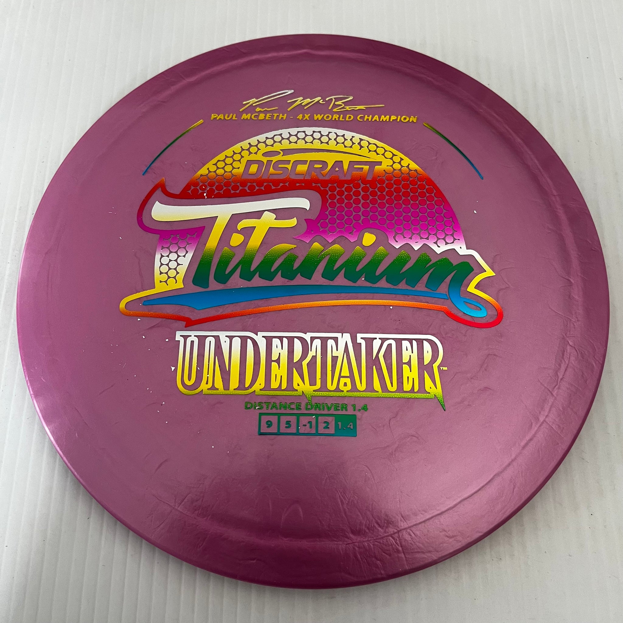 Discraft 4x Paul McBeth Titanium Undertaker 9/5/-1/2