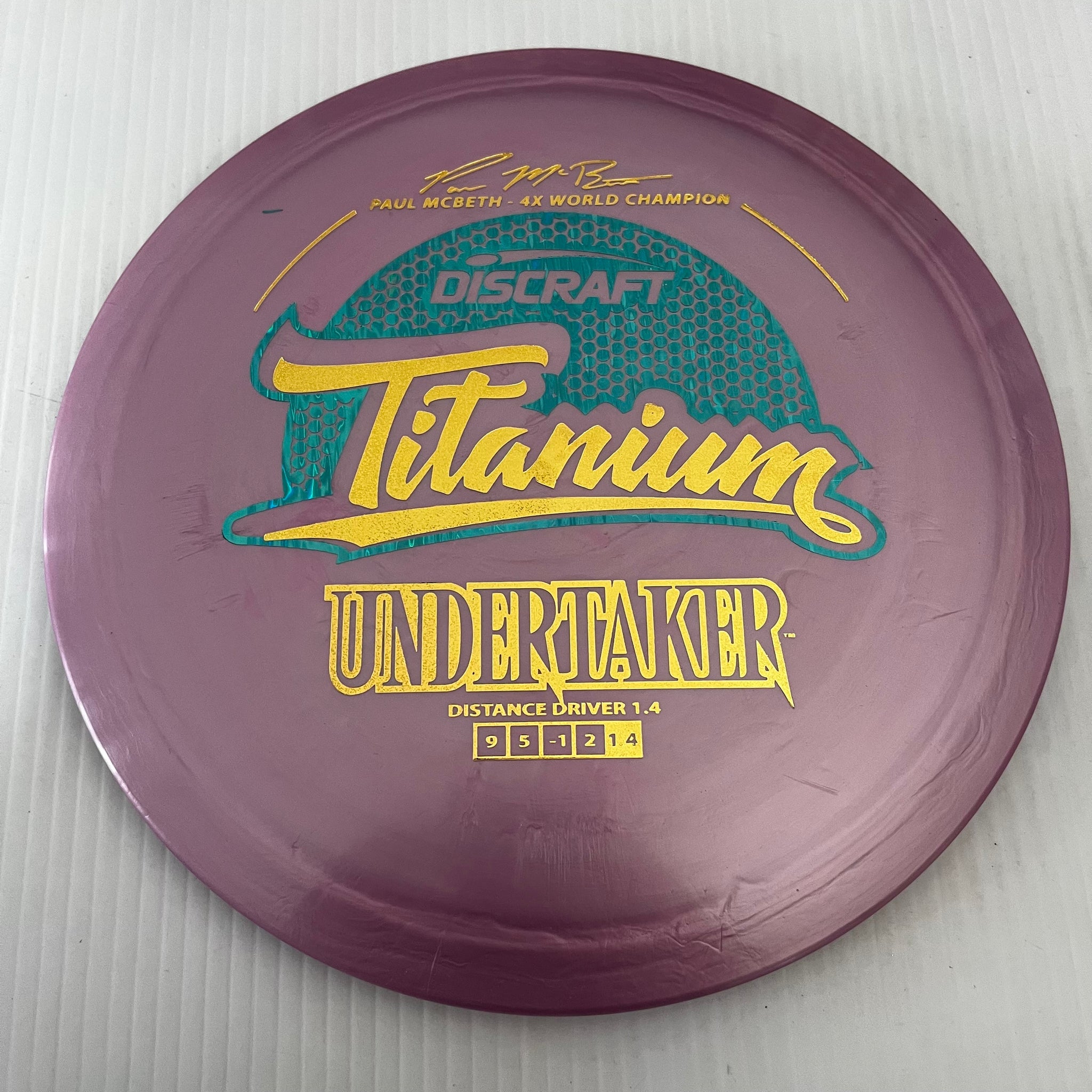 Discraft 4x Paul McBeth Titanium Undertaker 9/5/-1/2