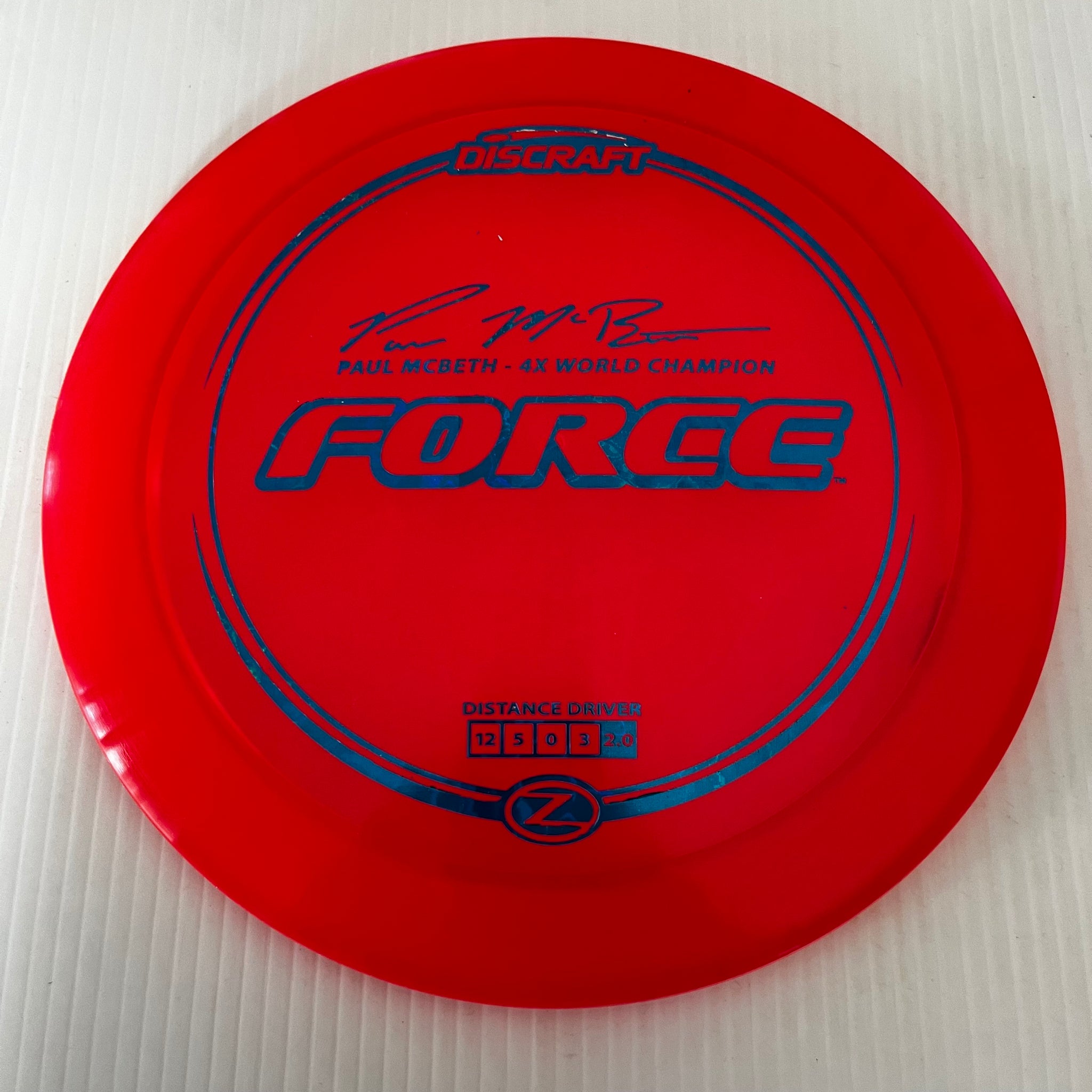 Discraft 4x Paul McBeth Z Force 12/5/0/3