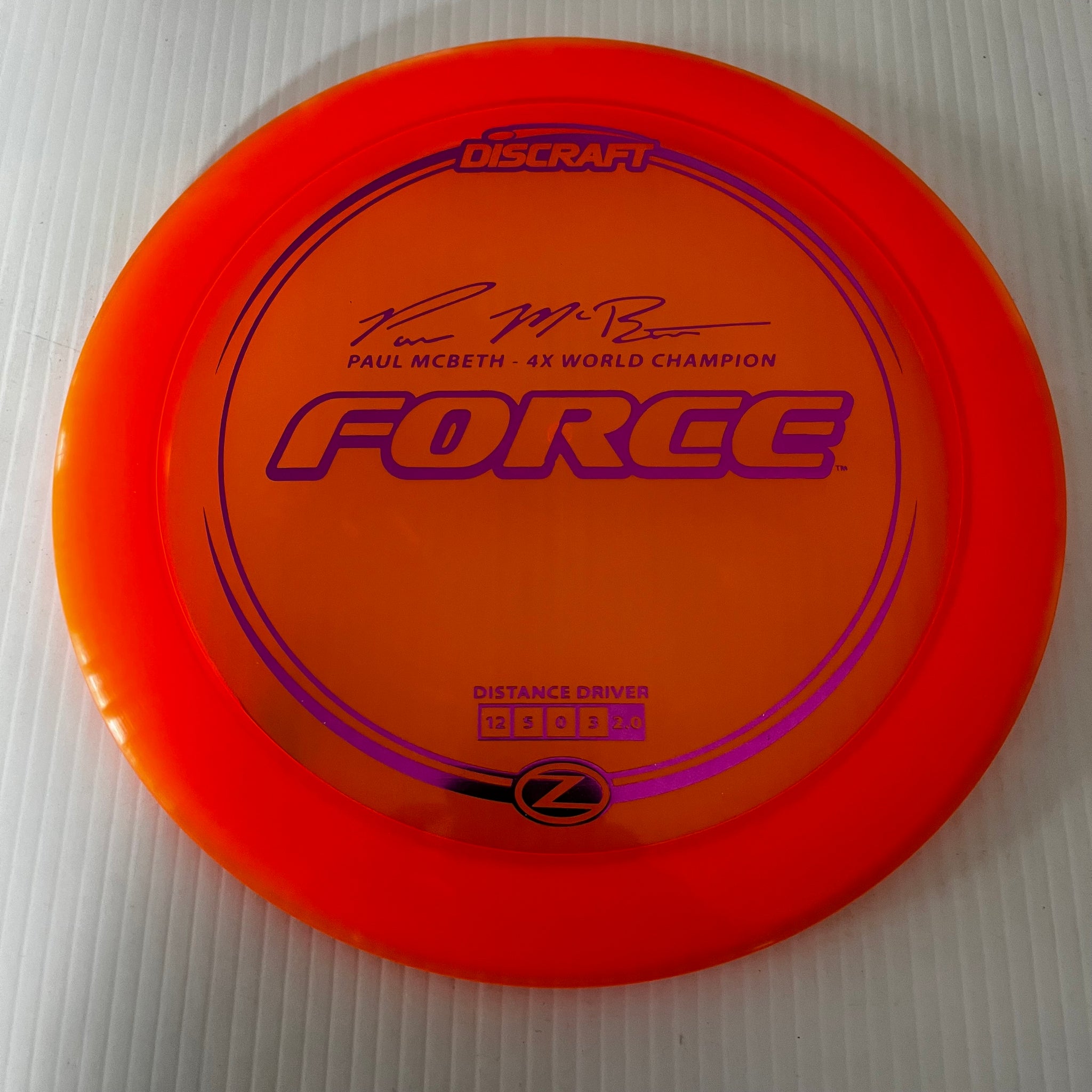 Discraft 4x Paul McBeth Z Force 12/5/0/3