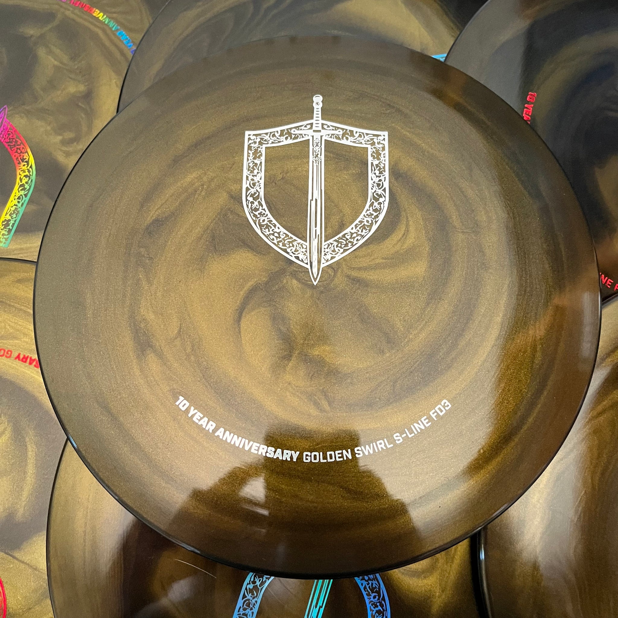 Discmania 10th Anniversary Special Edition Golden Swirl S-Line FD3 9/4/0/3