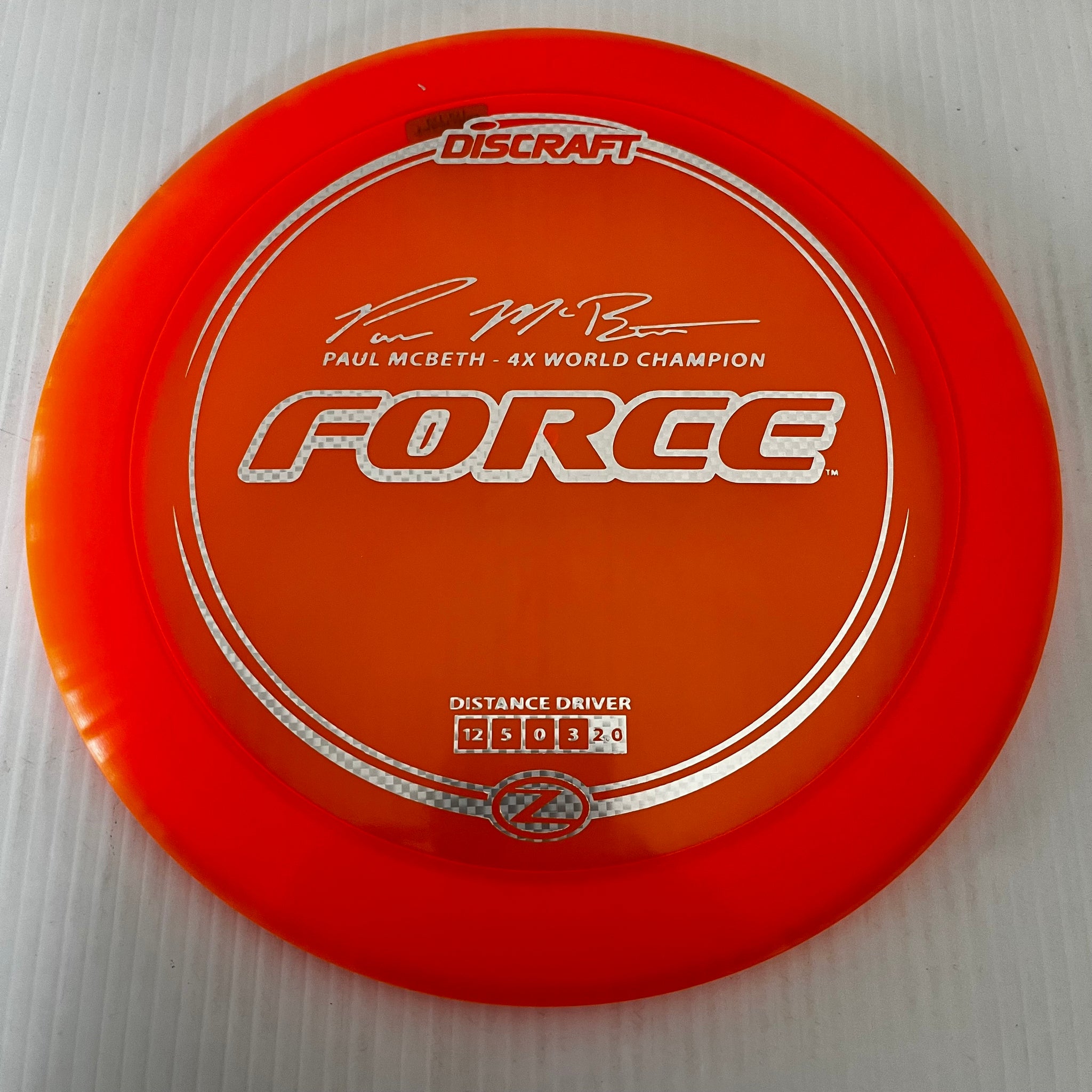 Discraft 4x Paul McBeth Z Force 12/5/0/3