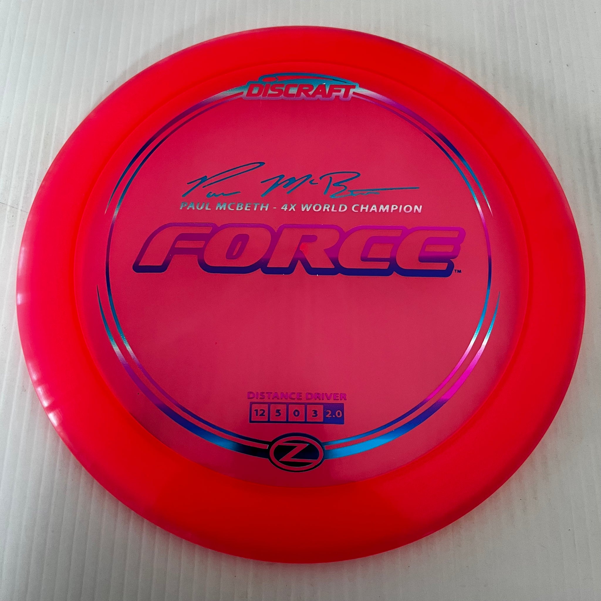 Discraft 4x Paul McBeth Z Force 12/5/0/3