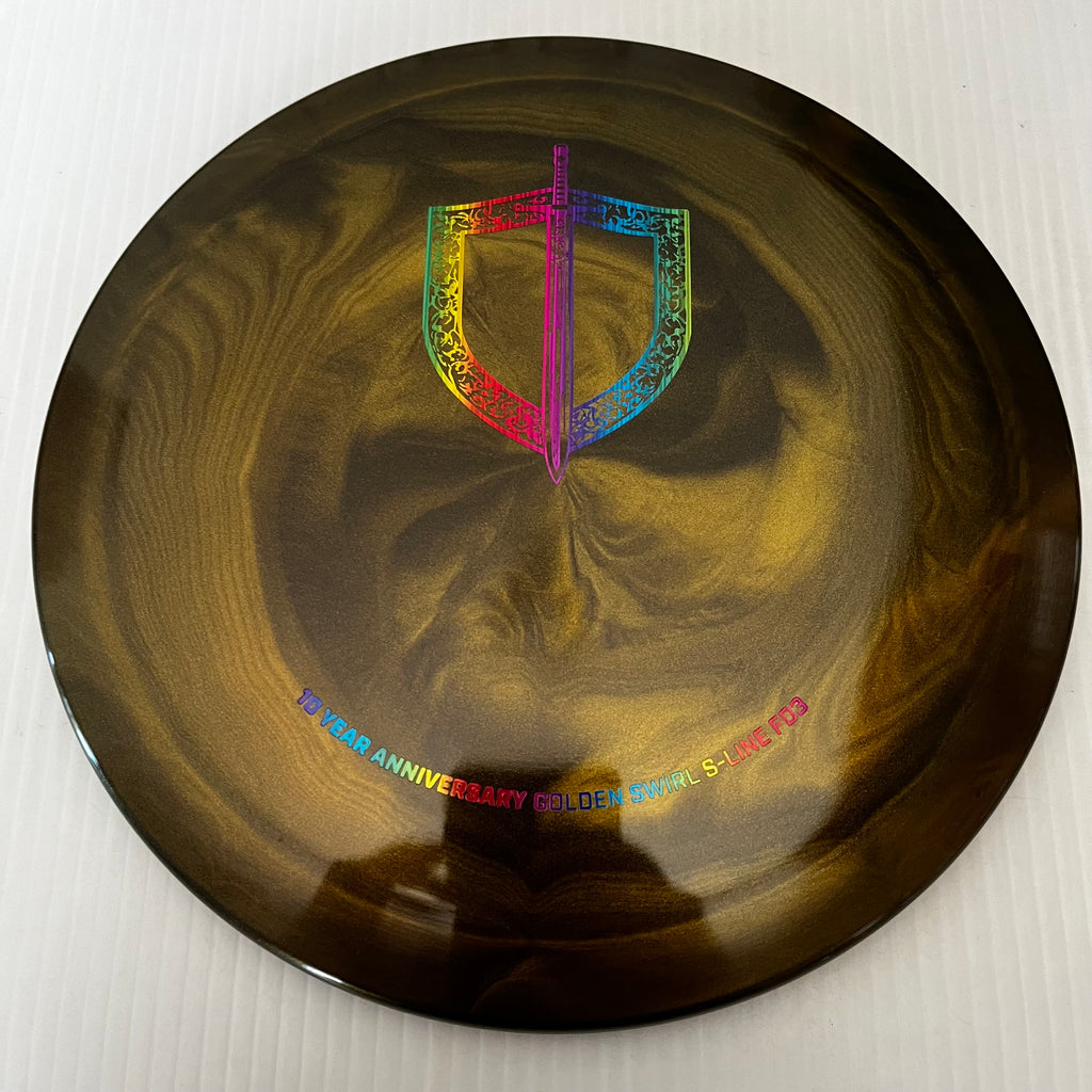 Discmania 10th Anniversary Special Edition Golden Swirl S-Line FD3 9/4/0/3