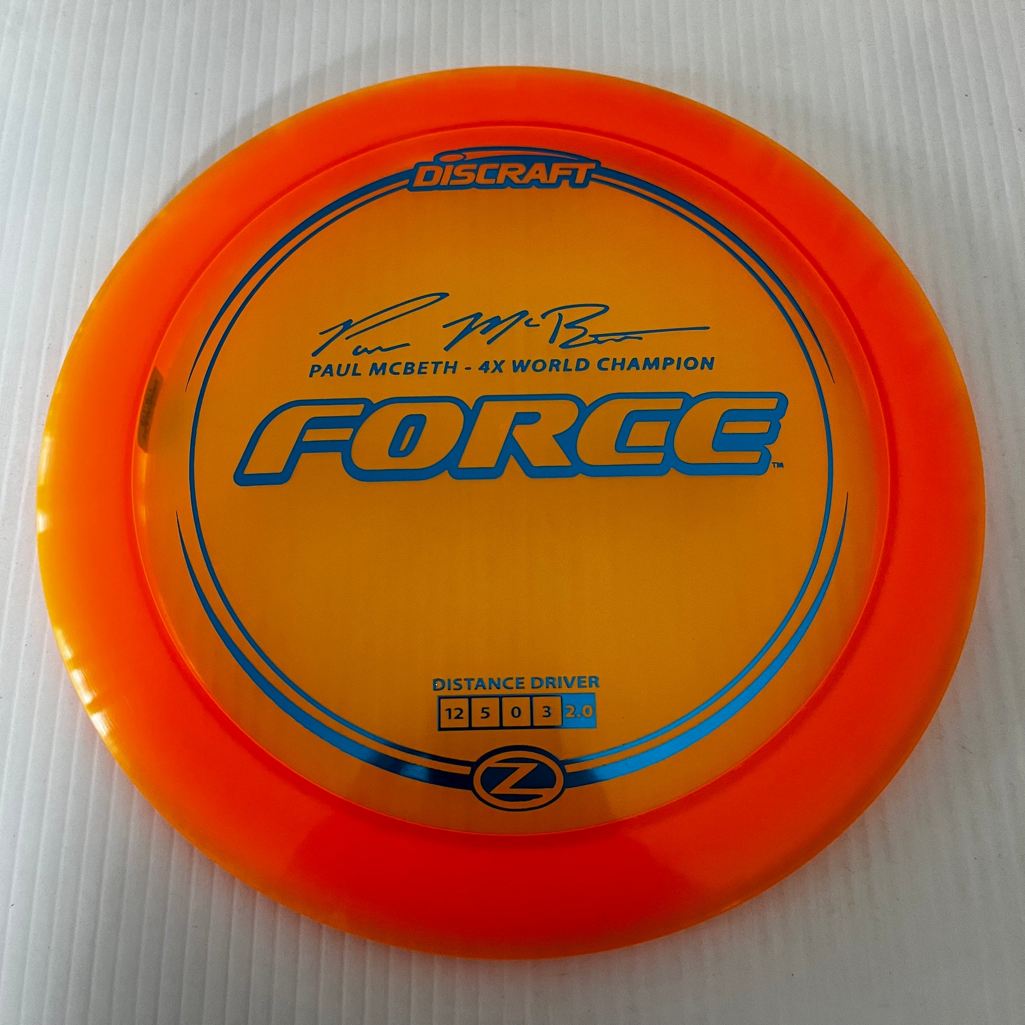 Discraft 4x Paul McBeth Z Force 12/5/0/3