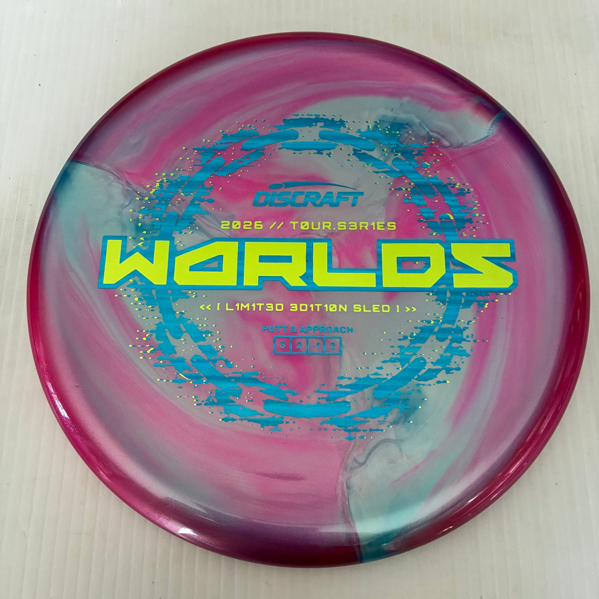 Discraft 2026 Worlds Tour Series Swirl Ti/BigZ Blend Sled 3/2/-1/2