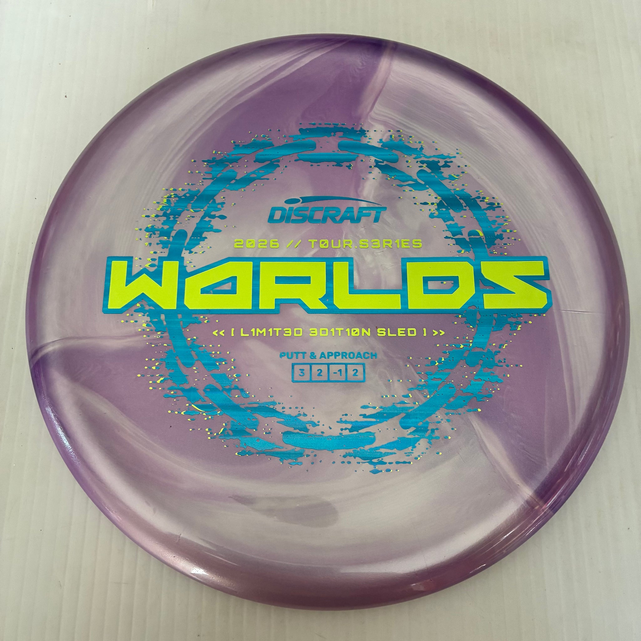Discraft 2026 Worlds Tour Series Swirl Ti/BigZ Blend Sled 3/2/-1/2