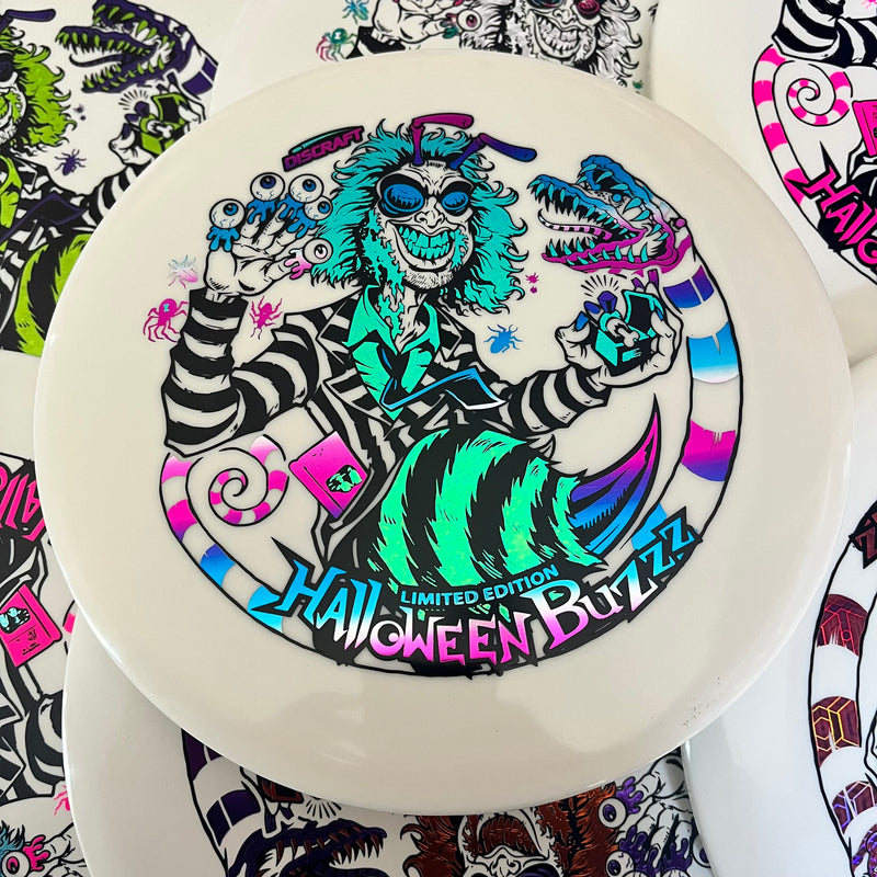 Discraft 2024 Halloween Beetlejuice Themed Tri Foil Glow ESP Buzzz 5/4/-1/1