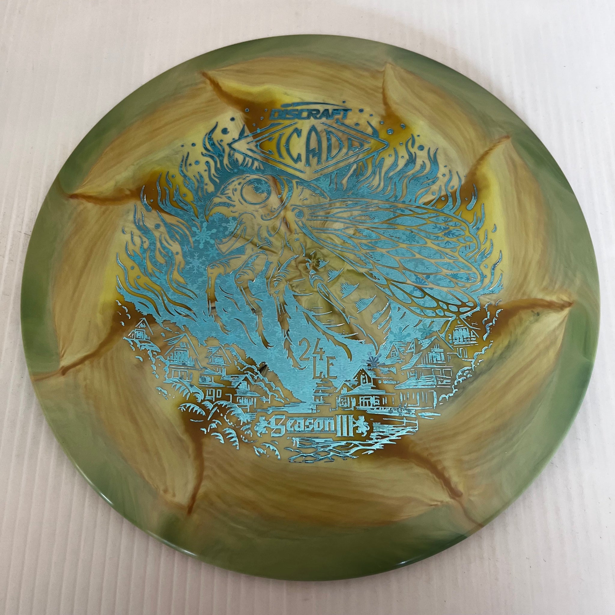 Discraft 2024 Ledgestone Season 3 Swirly ESP Cicada 7/6/-1/1