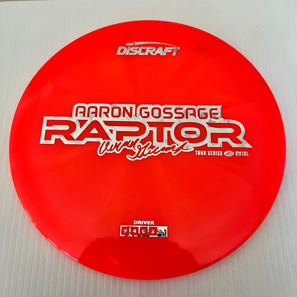 Discraft 2025 Aaron Gossage Tour Series Z Swirl Blend Raptor 9/4/0/3