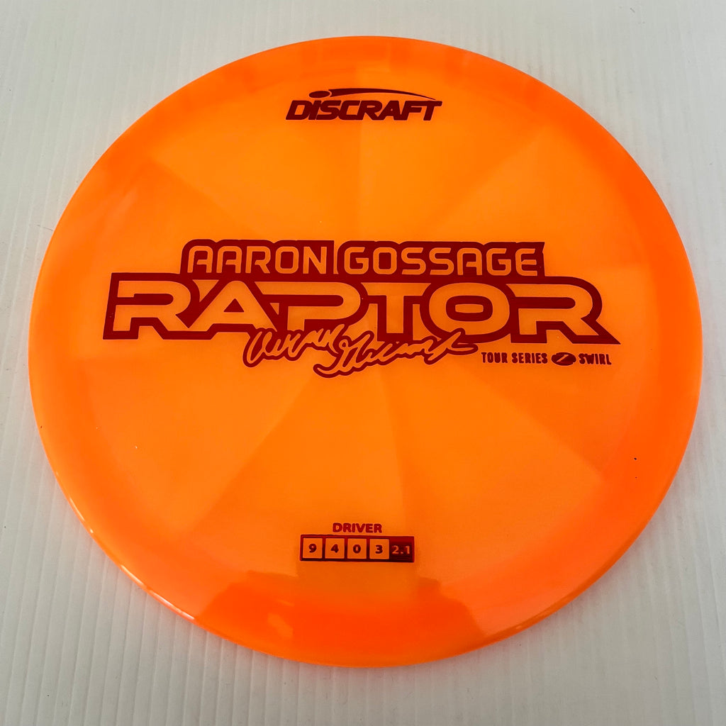 Discraft 2025 Aaron Gossage Tour Series Z Swirl Blend Raptor 9/4/0/3
