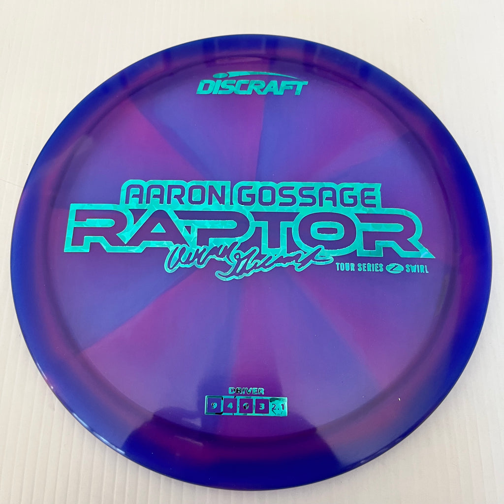 Discraft 2025 Aaron Gossage Tour Series Z Swirl Blend Raptor 9/4/0/3