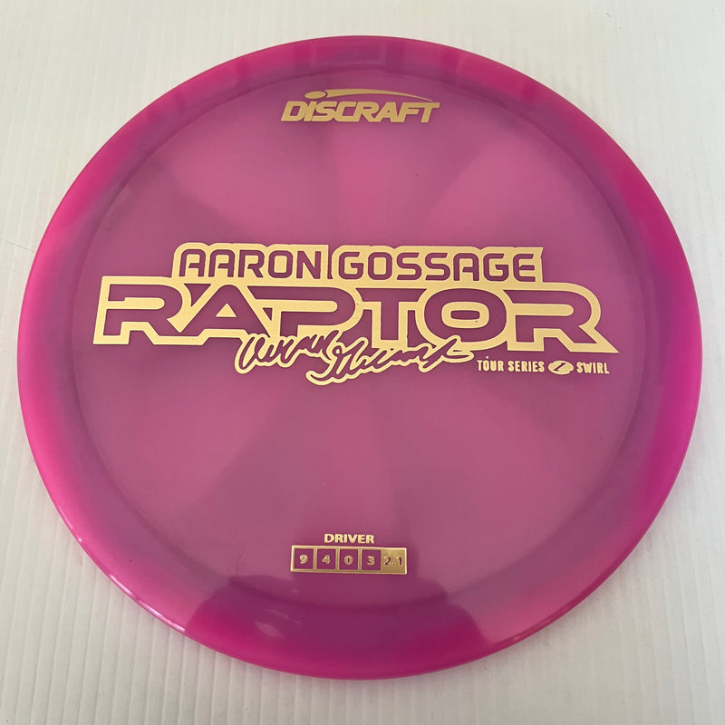 Discraft 2025 Aaron Gossage Tour Series Z Swirl Blend Raptor 9/4/0/3