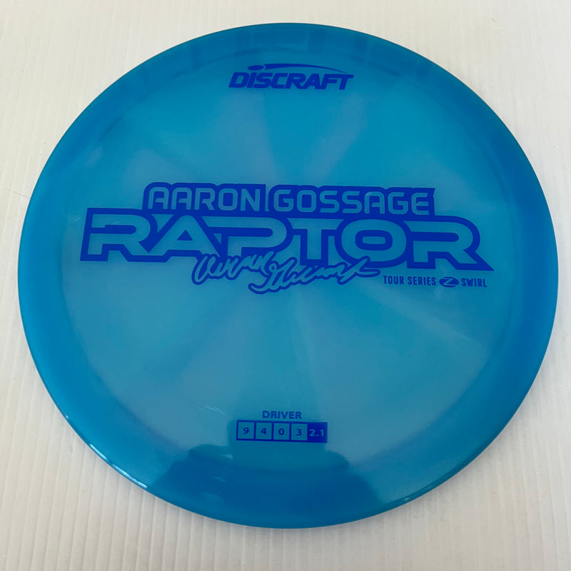 Discraft 2025 Aaron Gossage Tour Series Z Swirl Blend Raptor 9/4/0/3