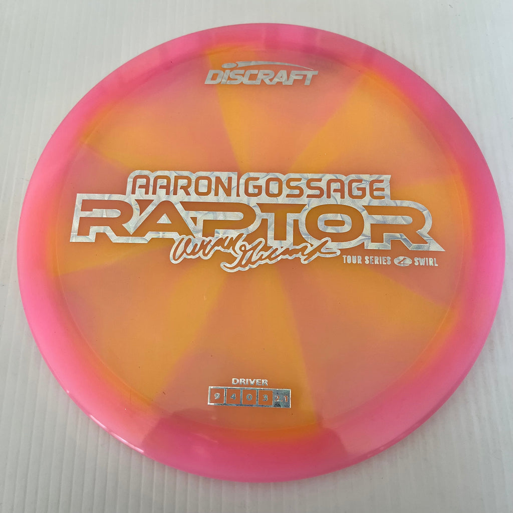 Discraft 2025 Aaron Gossage Tour Series Z Swirl Blend Raptor 9/4/0/3