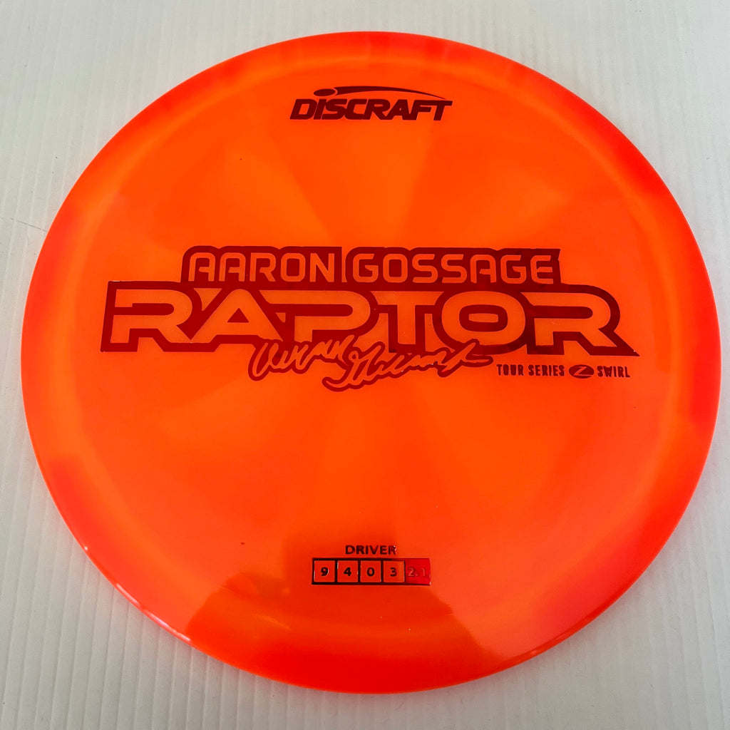 Discraft 2025 Aaron Gossage Tour Series Z Swirl Blend Raptor 9/4/0/3