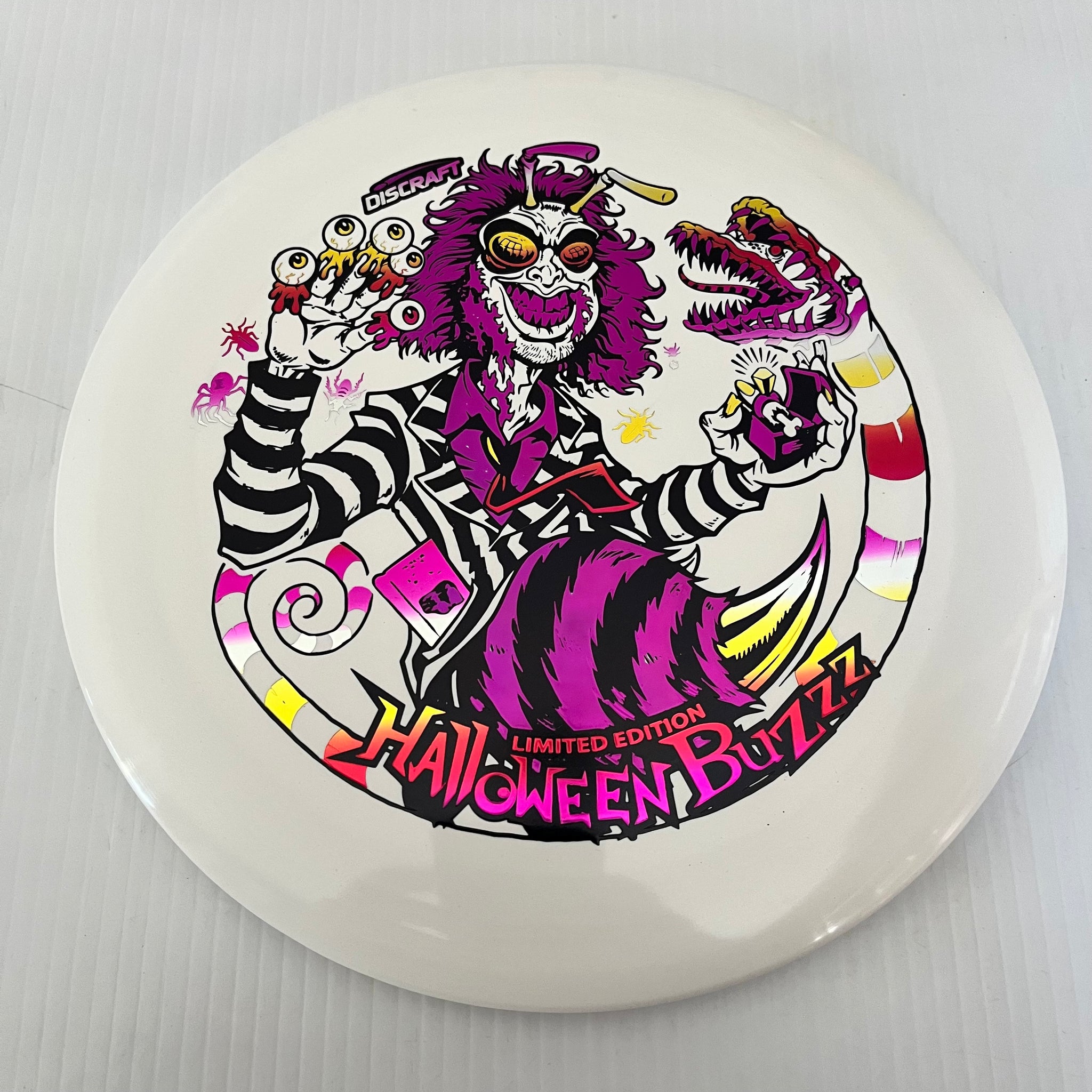 Discraft 2024 Halloween Beetlejuice Themed Tri Foil Glow ESP Buzzz 5/4/-1/1