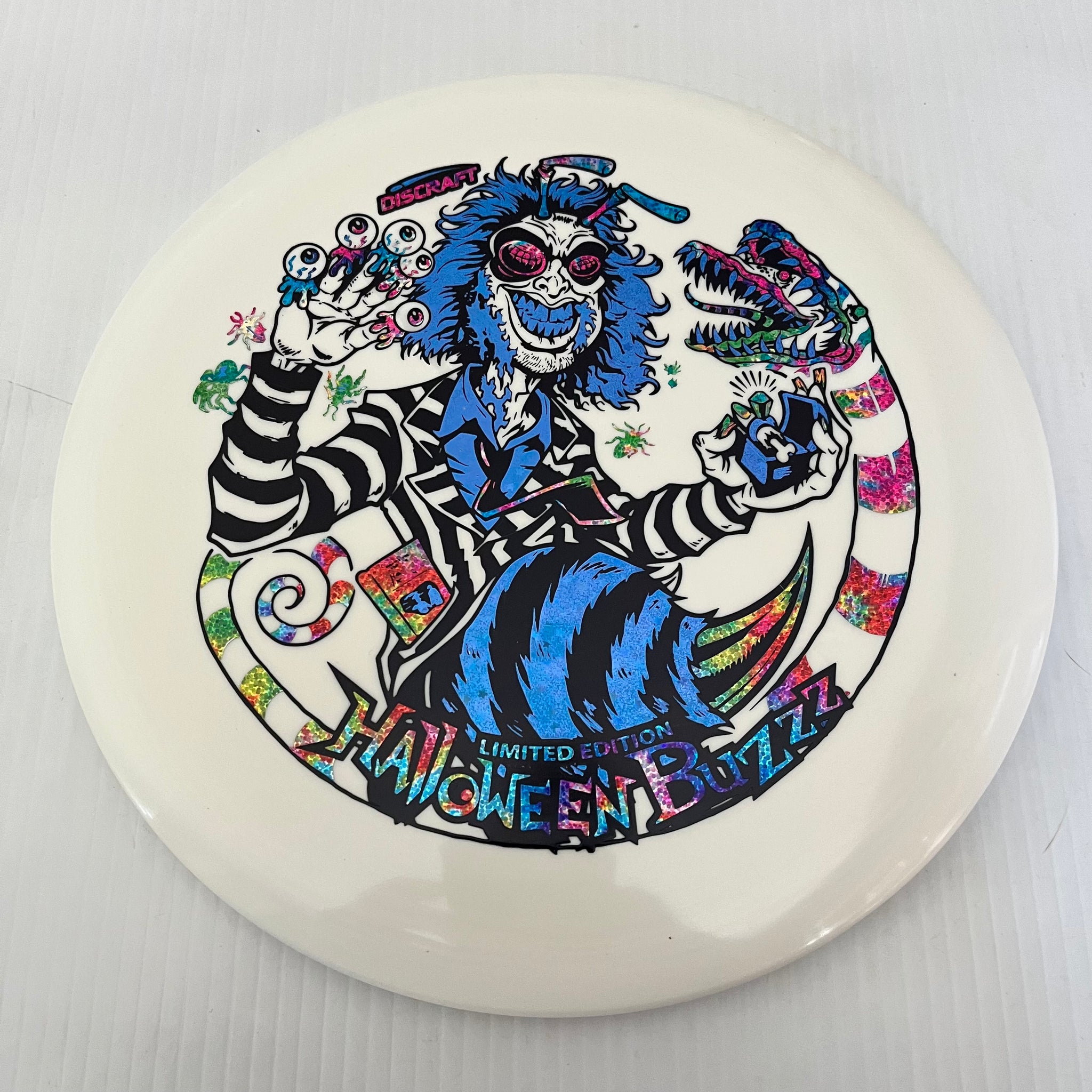Discraft 2024 Halloween Beetlejuice Themed Tri Foil Glow ESP Buzzz 5/4/-1/1