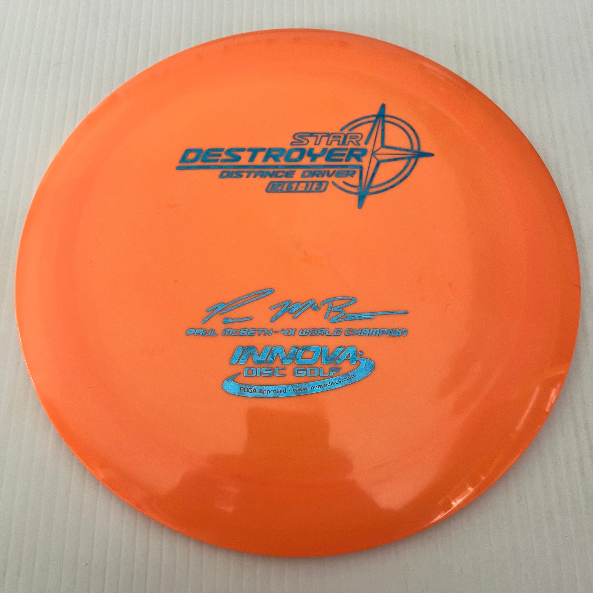 Innova 4x Paul McBeth "Embossed" Star Destroyer 12/5/-1/3