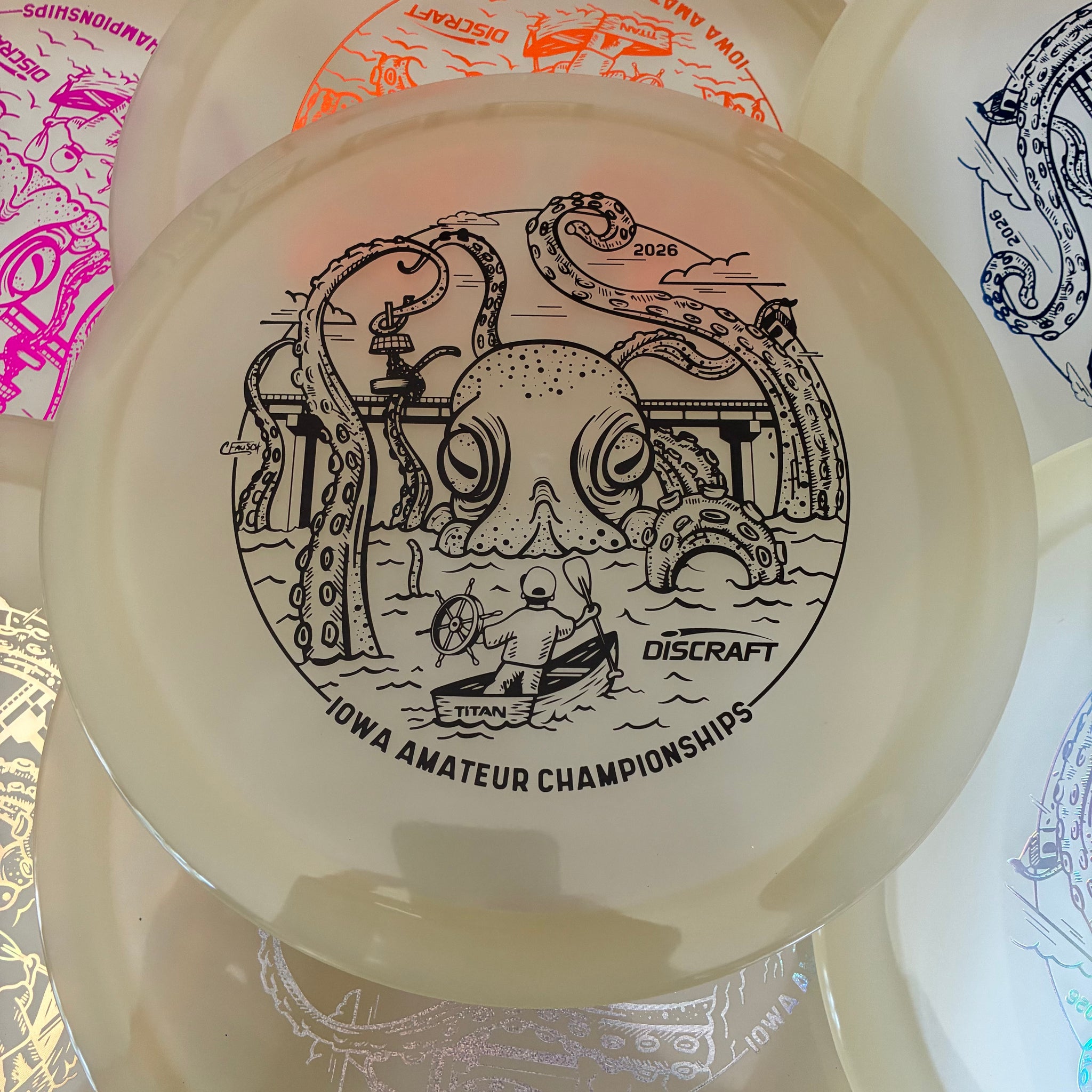 Discraft 2026 Iowa Amateur Championships Glow Z Cicada 7/6/-1/1