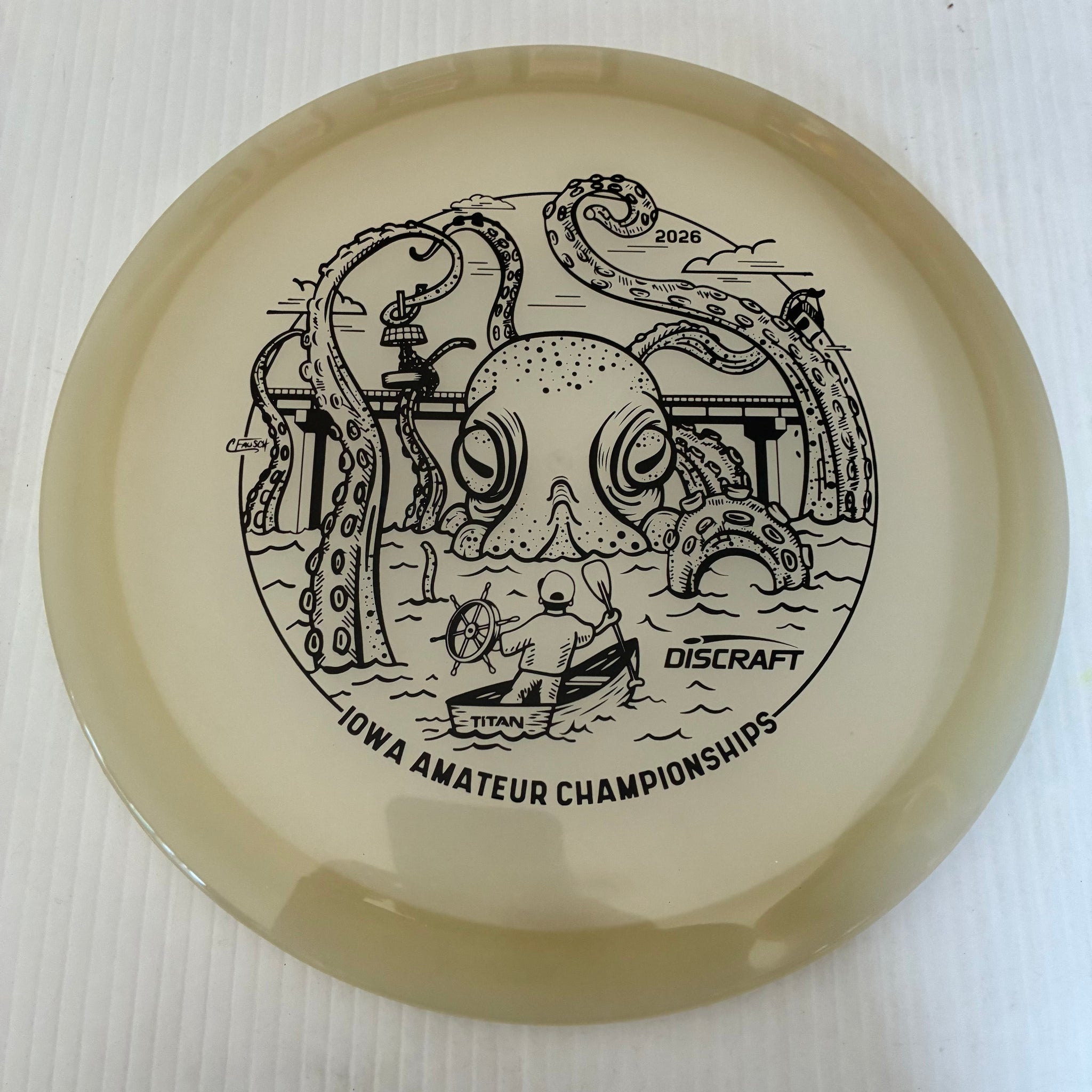 Discraft 2026 Iowa Amateur Championships Glow Z Cicada 7/6/-1/1