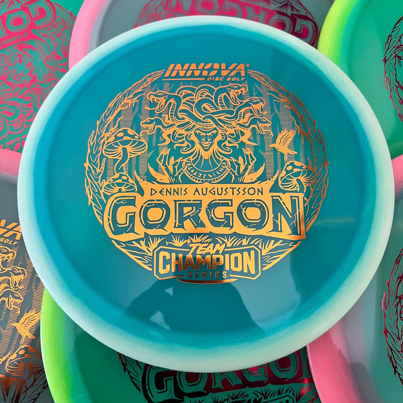 Innova 2025 Dennis Augustsson Team Champion Series Proto Glow Halo Champion Gorgon 10/6/-2/1