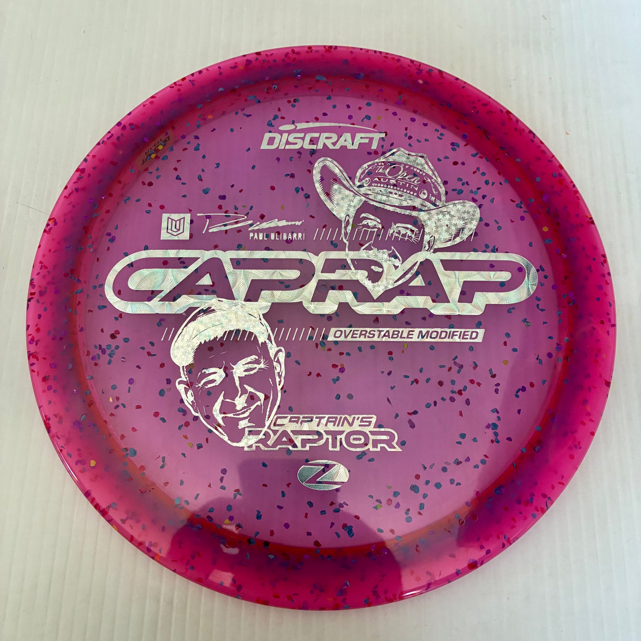 Discraft 2026 Paul Ulibarri Open @ Austin Champion Z Confetti Captain's Raptor 9/3/1/4