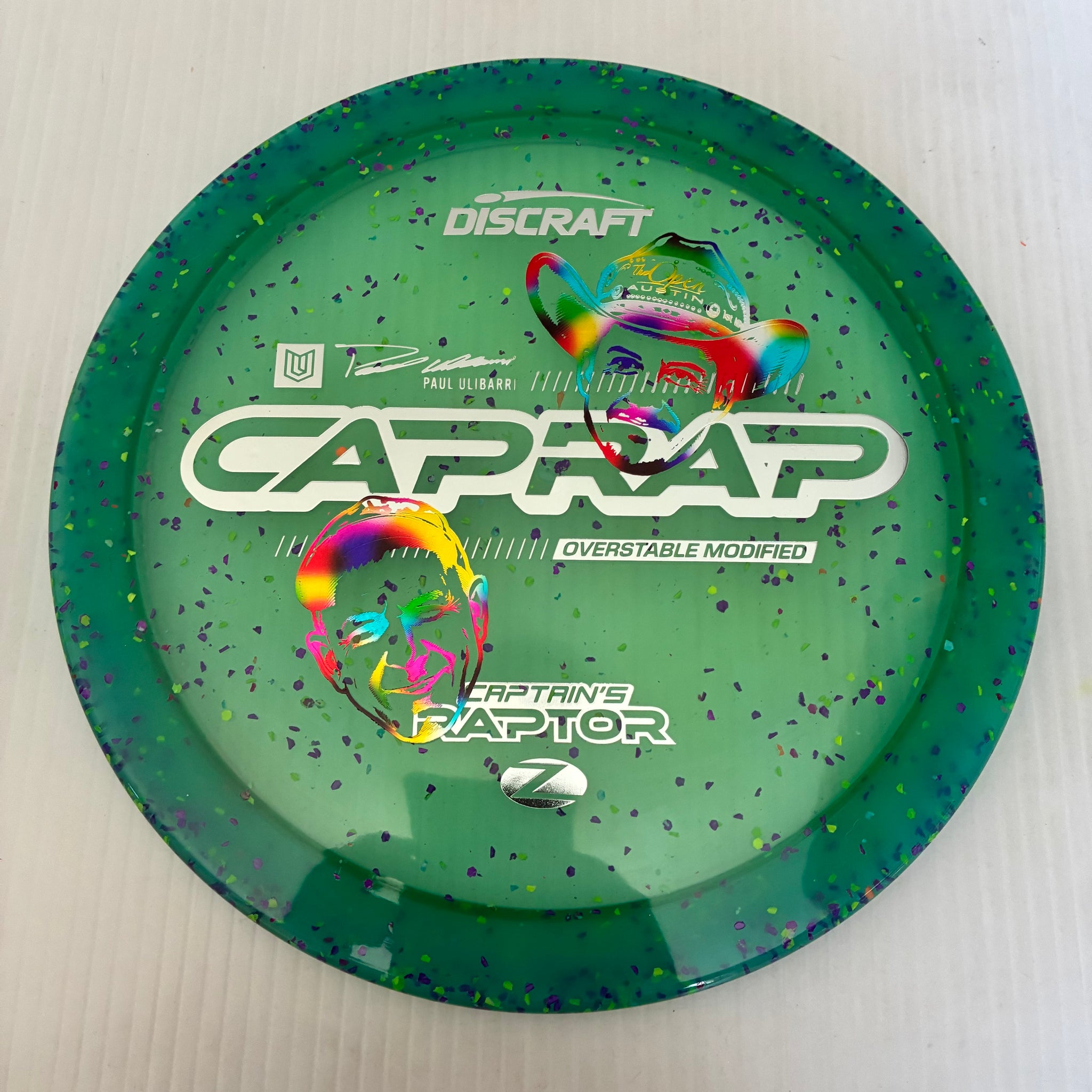 Discraft 2026 Paul Ulibarri Open @ Austin Champion Z Confetti Captain's Raptor 9/3/1/4