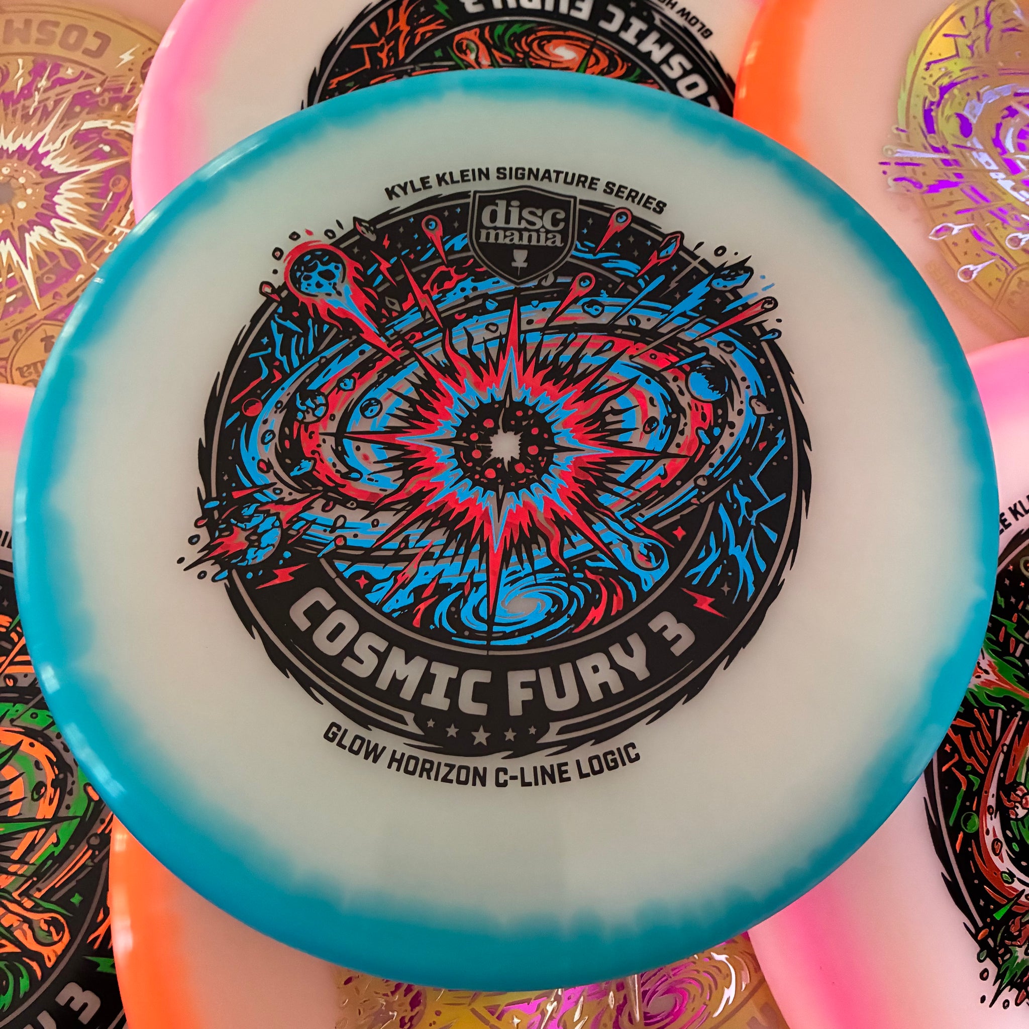Discmania 2026 Kyle Klein Signature Series Cosmic Fury 3 Glow Horizon C-Line Logic 3/3/0/1