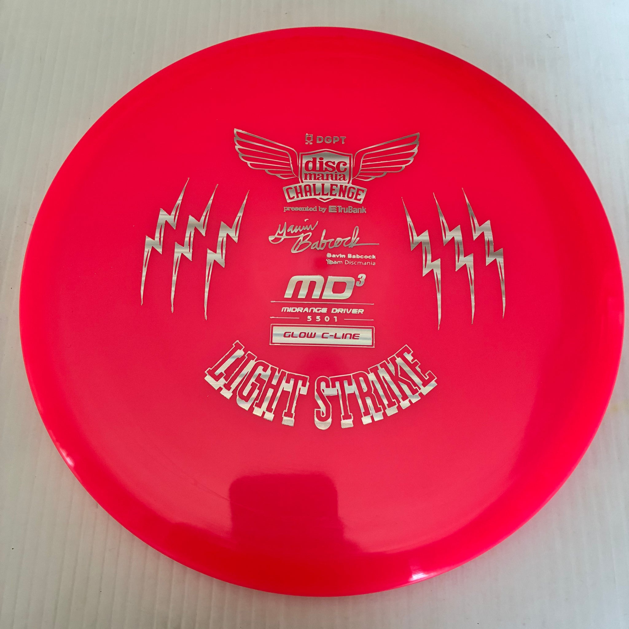 Discmania Challenge Gavin Babcock Light Strike Glow C-Line MD3 5/5/0/1