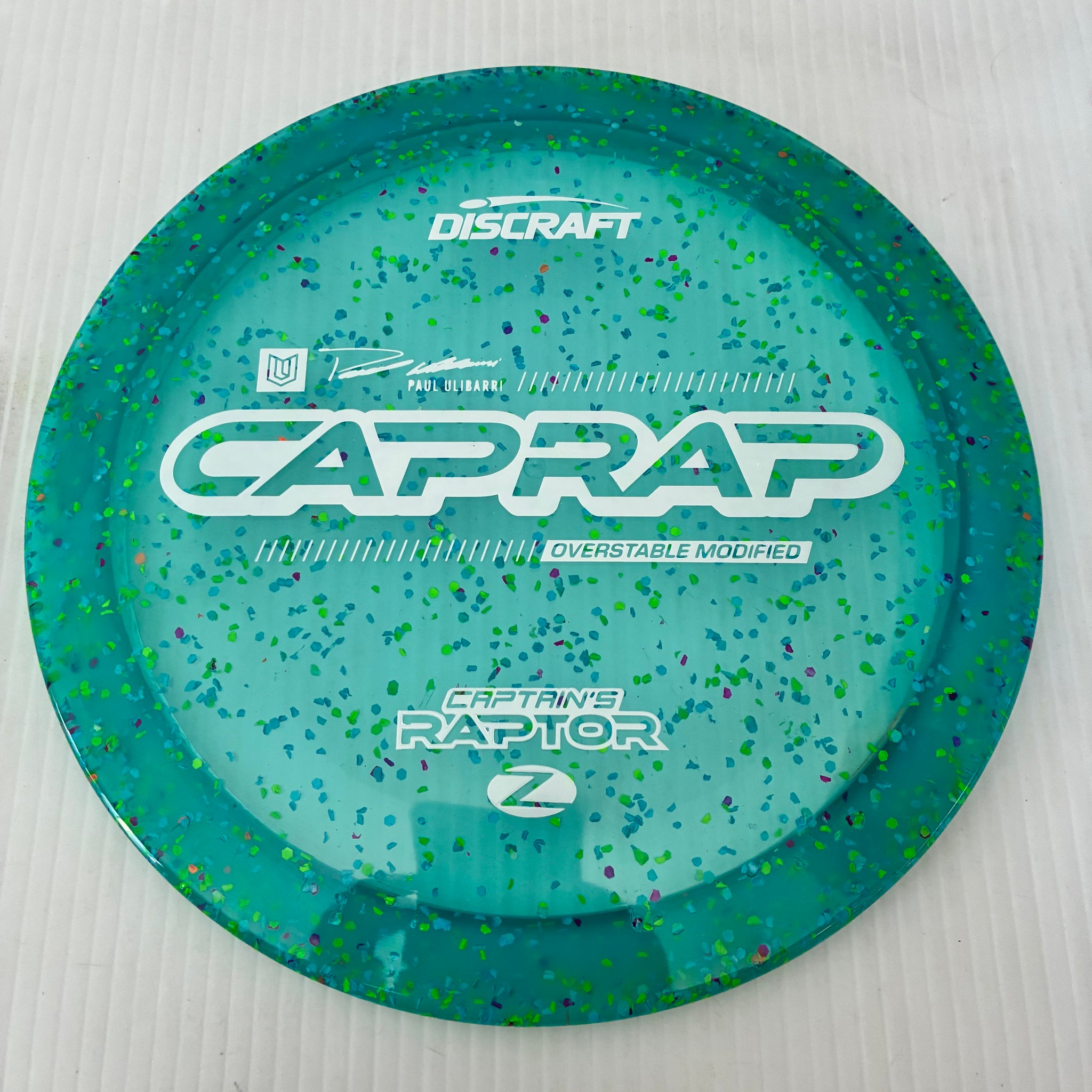 Discraft 2026 Paul Ulibarri Tour Series Z Confetti Captain's Raptor 9/3/1/4