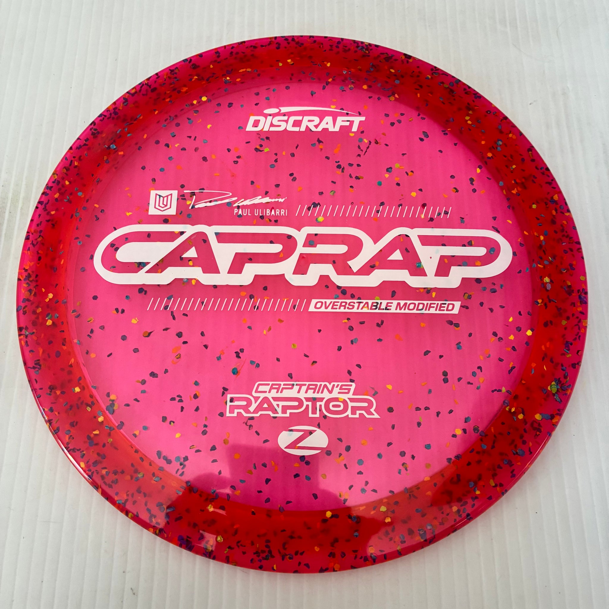Discraft 2026 Paul Ulibarri Tour Series Z Confetti Captain's Raptor 9/3/1/4