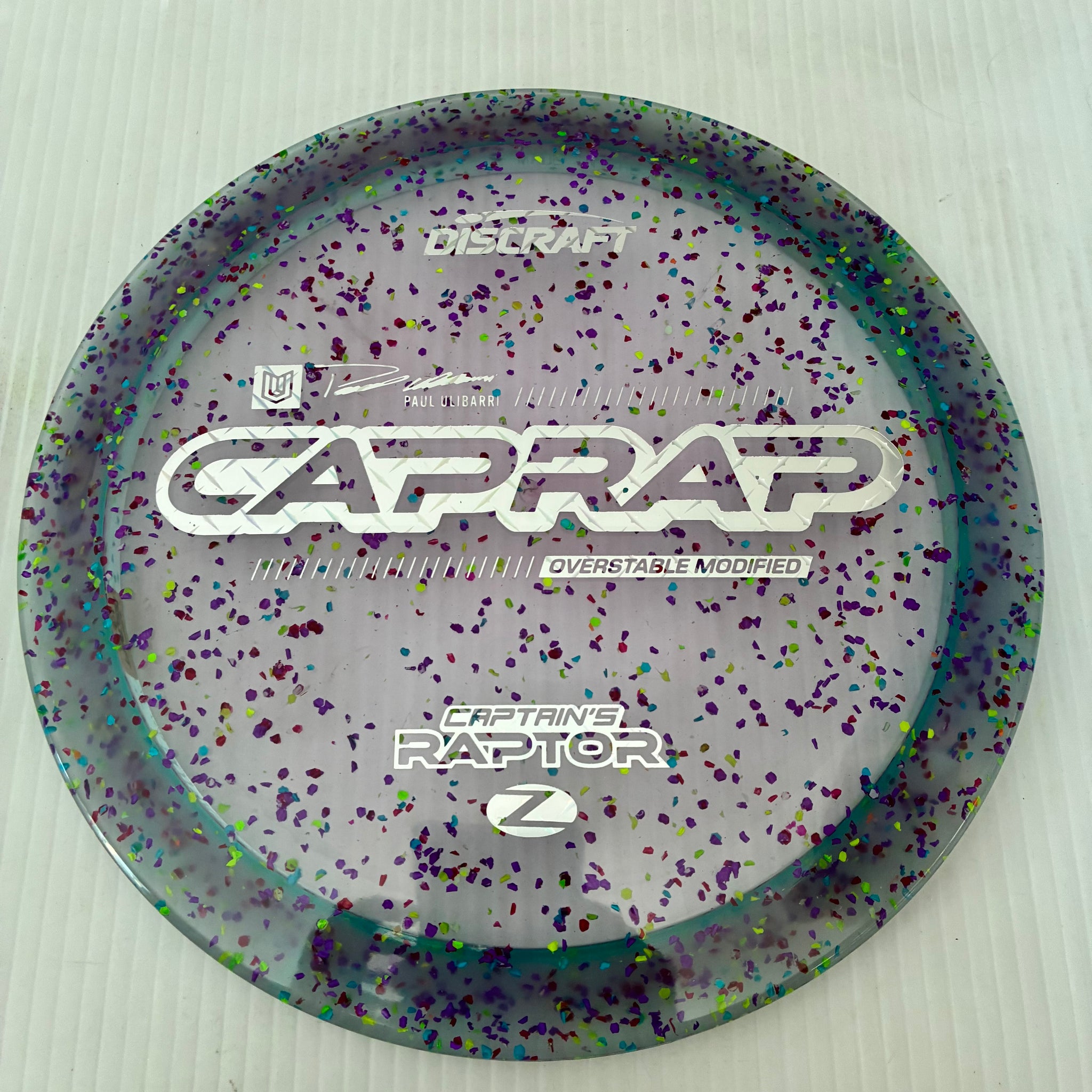 Discraft 2026 Paul Ulibarri Tour Series Z Confetti Captain's Raptor 9/3/1/4