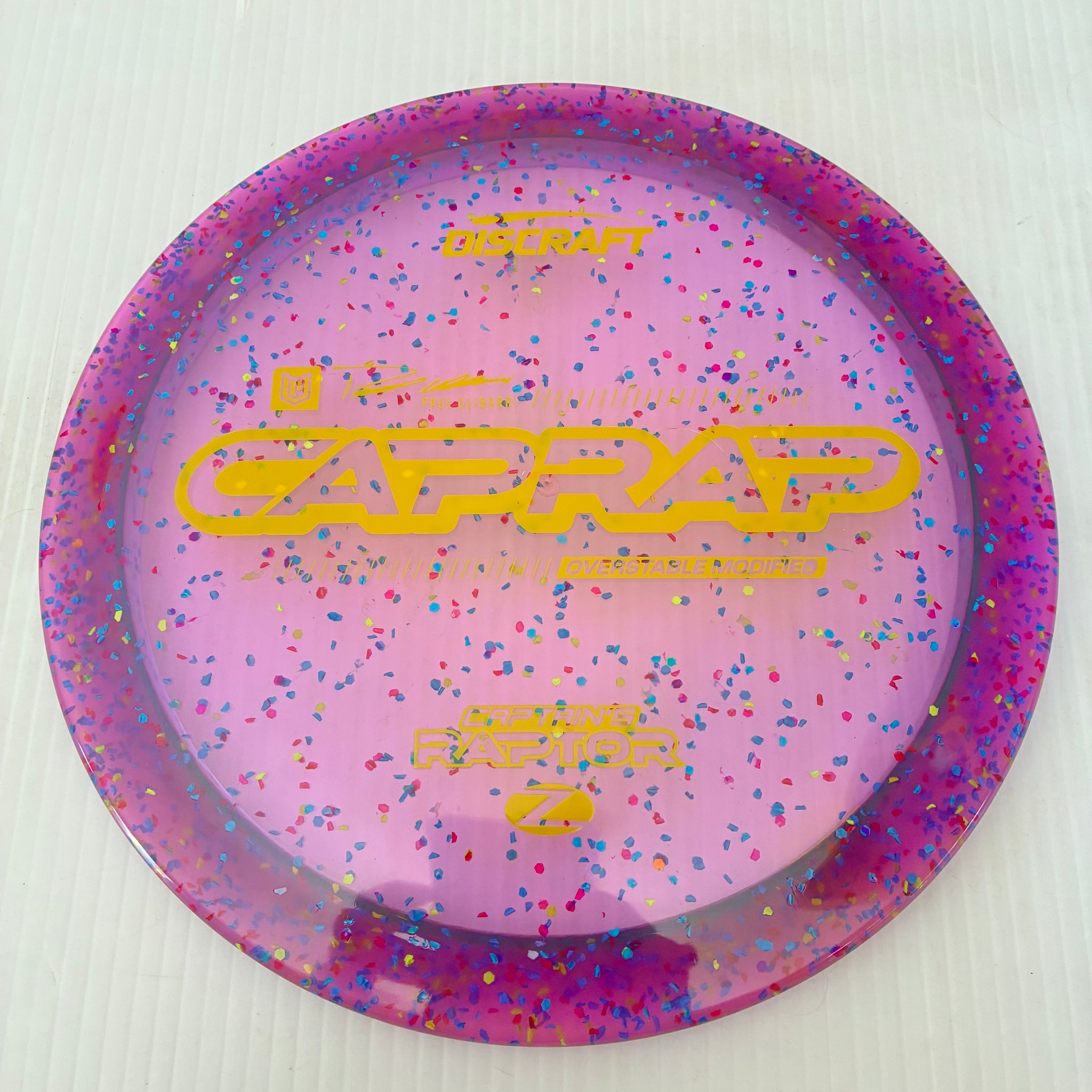 Discraft 2026 Paul Ulibarri Tour Series Z Confetti Captain's Raptor 9/3/1/4