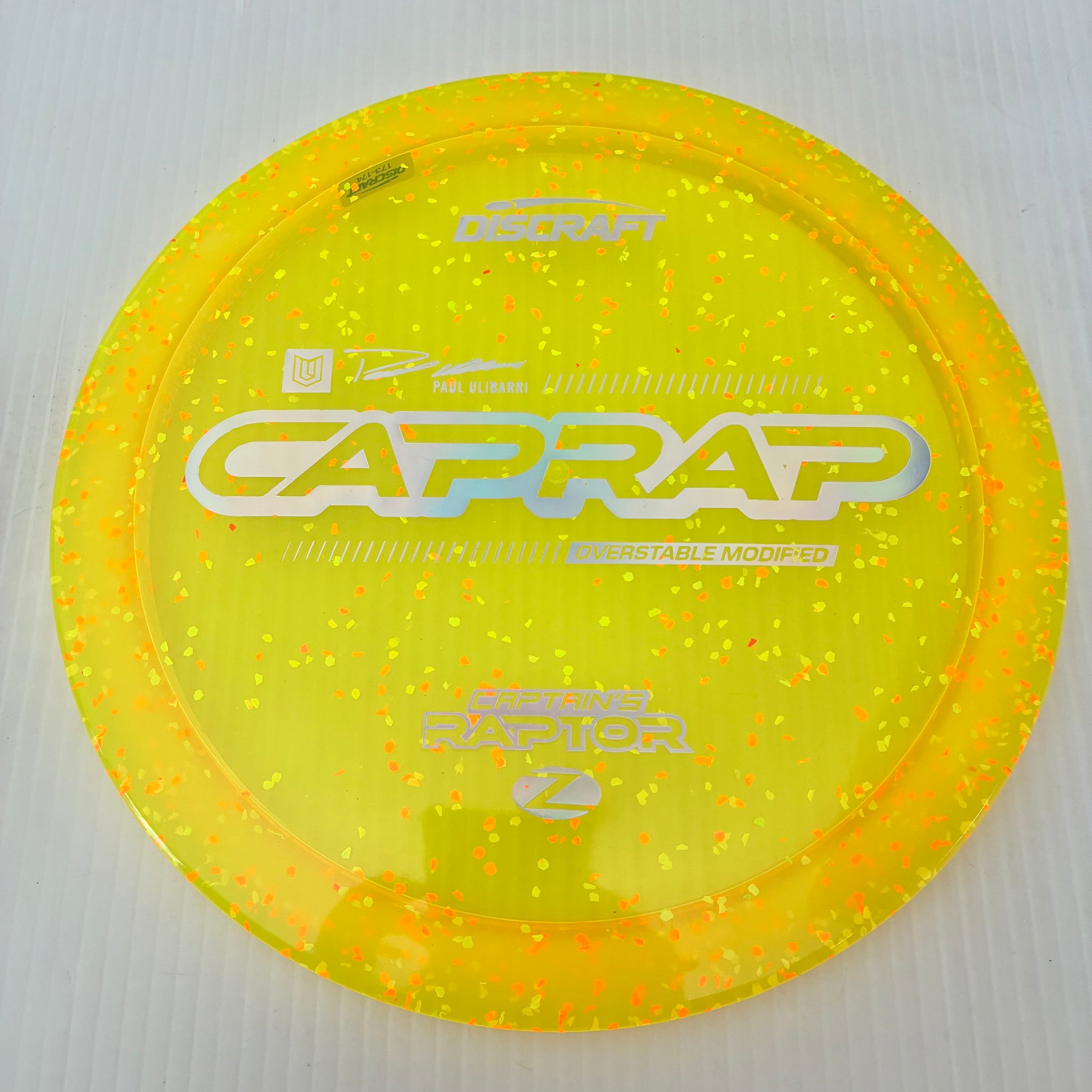 Discraft 2026 Paul Ulibarri Tour Series Z Confetti Captain's Raptor 9/3/1/4