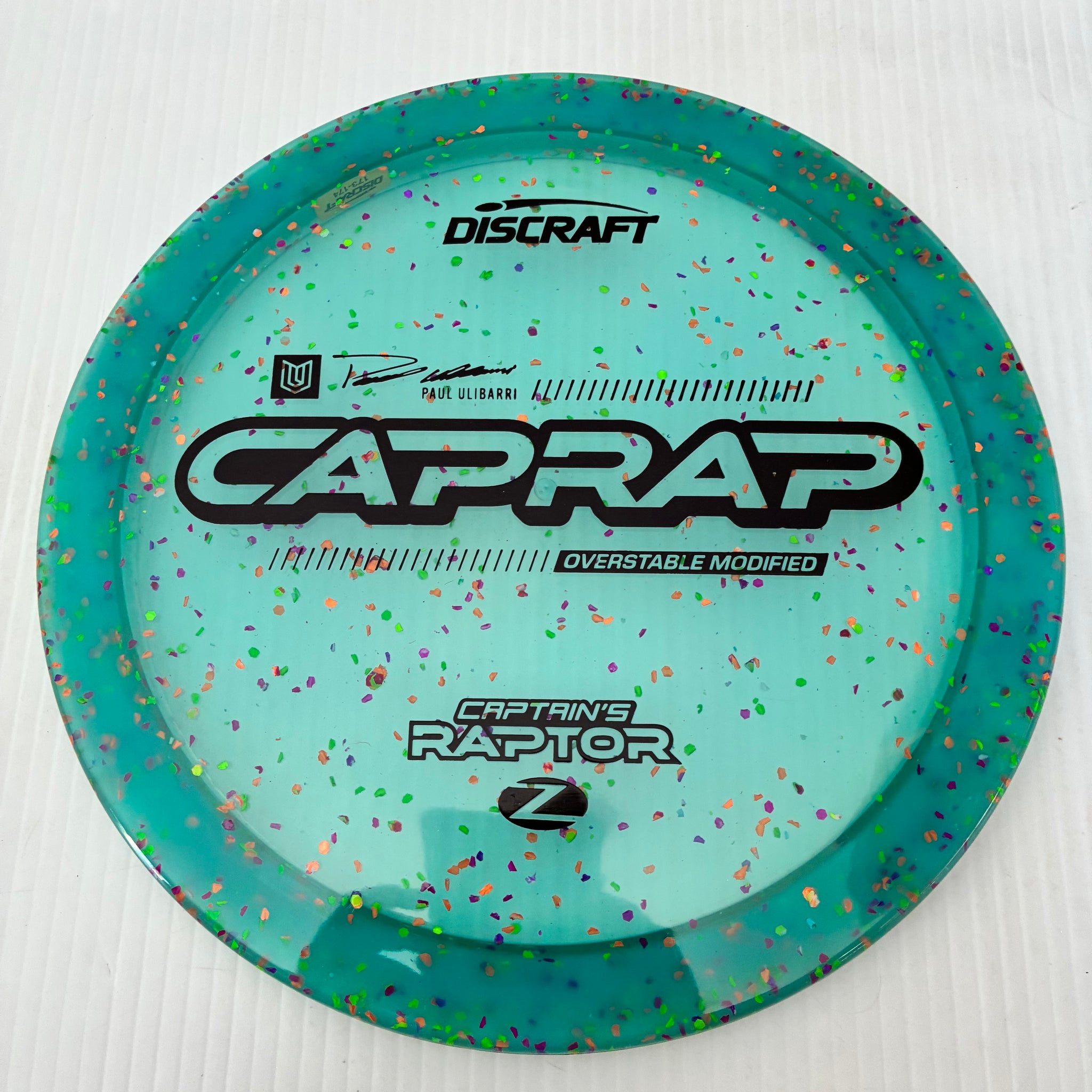 Discraft 2026 Paul Ulibarri Tour Series Z Confetti Captain's Raptor 9/3/1/4