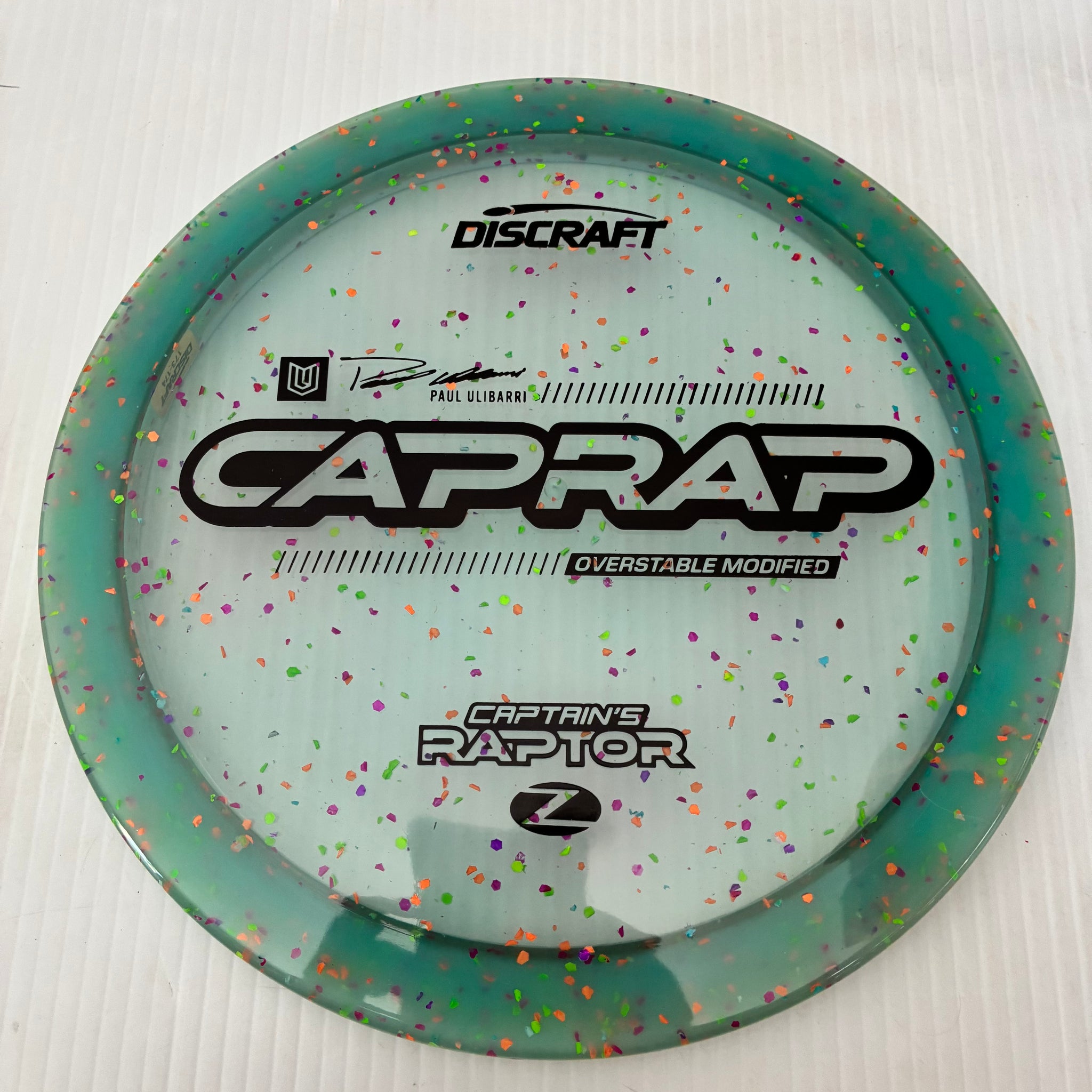 Discraft 2026 Paul Ulibarri Tour Series Z Confetti Captain's Raptor 9/3/1/4