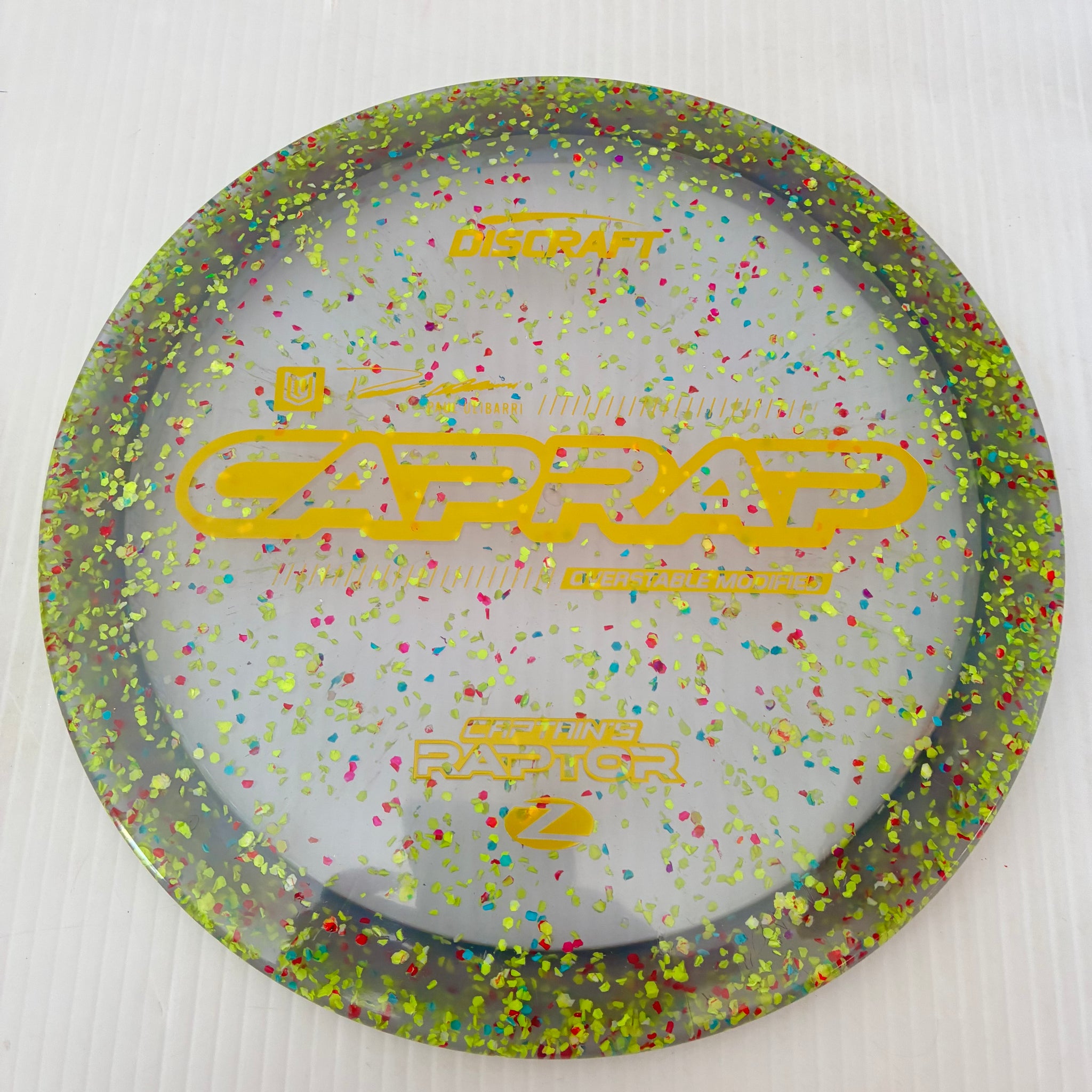 Discraft 2026 Paul Ulibarri Tour Series Z Confetti Captain's Raptor 9/3/1/4