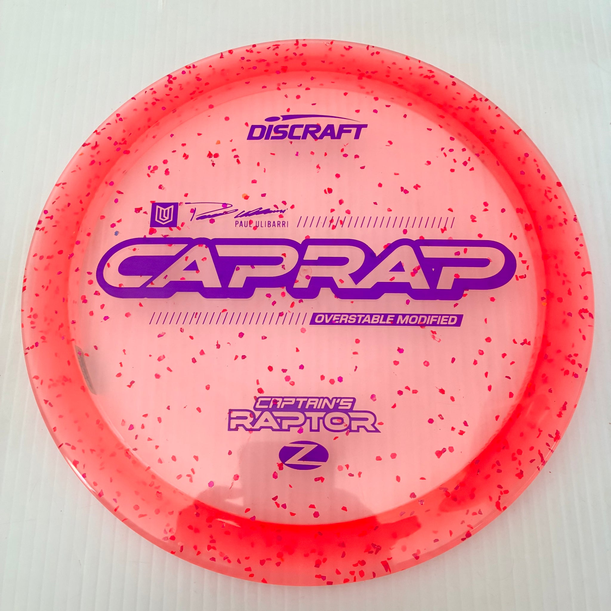 Discraft 2026 Paul Ulibarri Tour Series Z Confetti Captain's Raptor 9/3/1/4